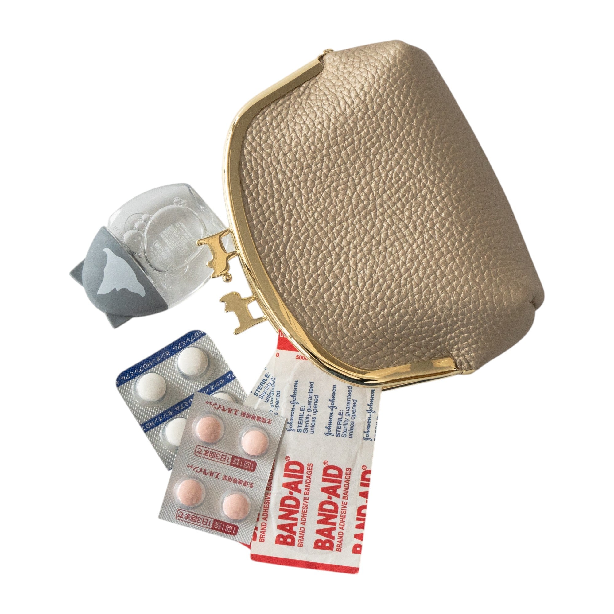 【期間限定：4/24(金)22:00〜26(日)】【受注生産】にゃまぐちポーチ   キュイール・マッシュ / シャンパンゴールド