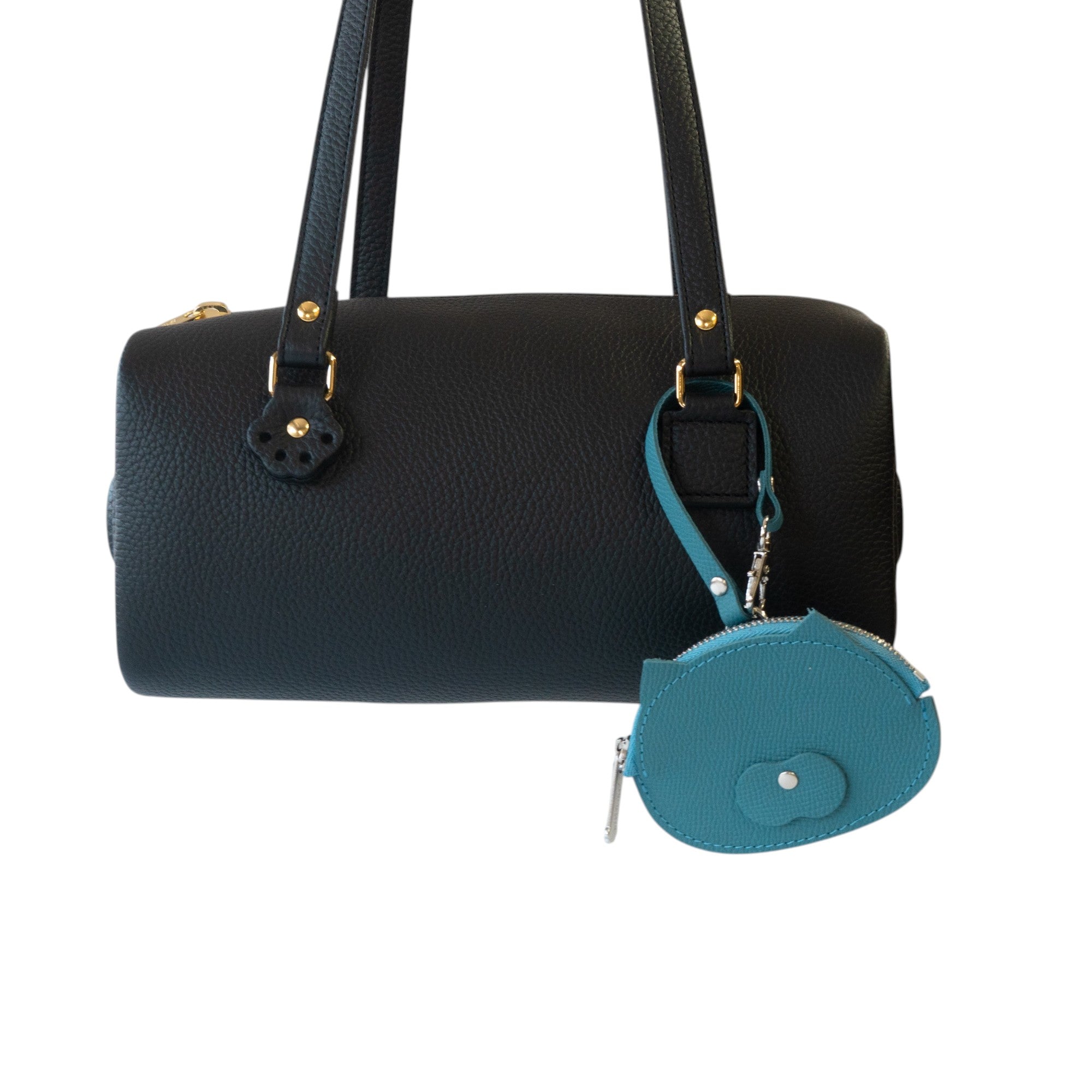 Nyan Face Coin Purse, Veau Epsom / Blue Jean