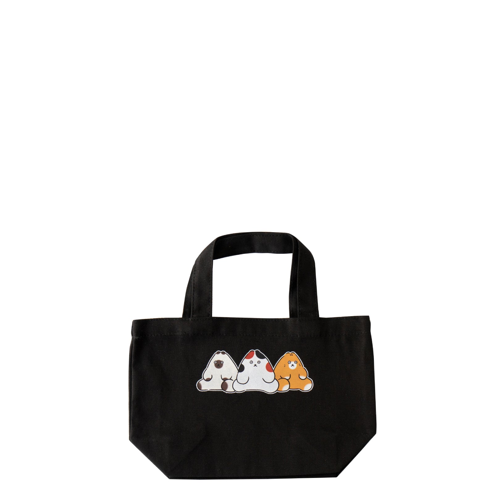 【期間限定：3月20日(金)22:00～22日(日)】にゃんぺんトートバッグ・S  [仲良し3にゃんぺんず]  /  ブラック