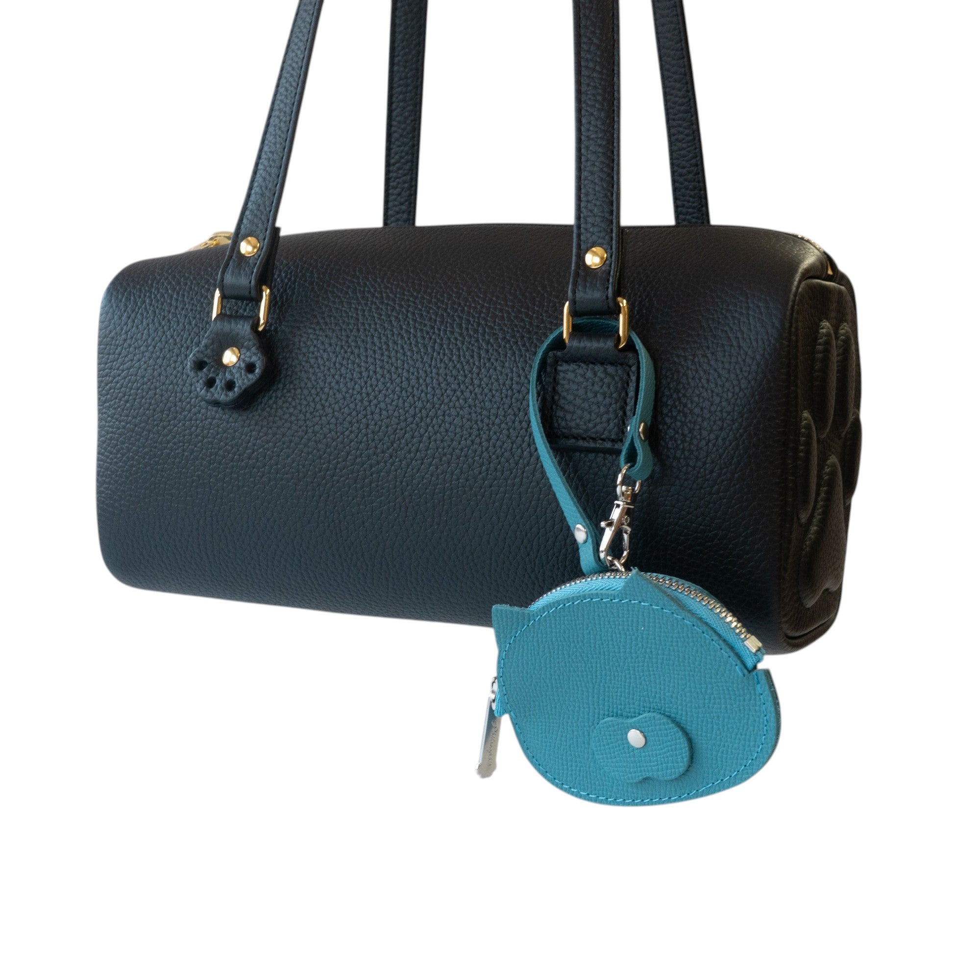 Nyan Face Coin Purse, Veau Epsom / Blue Jean