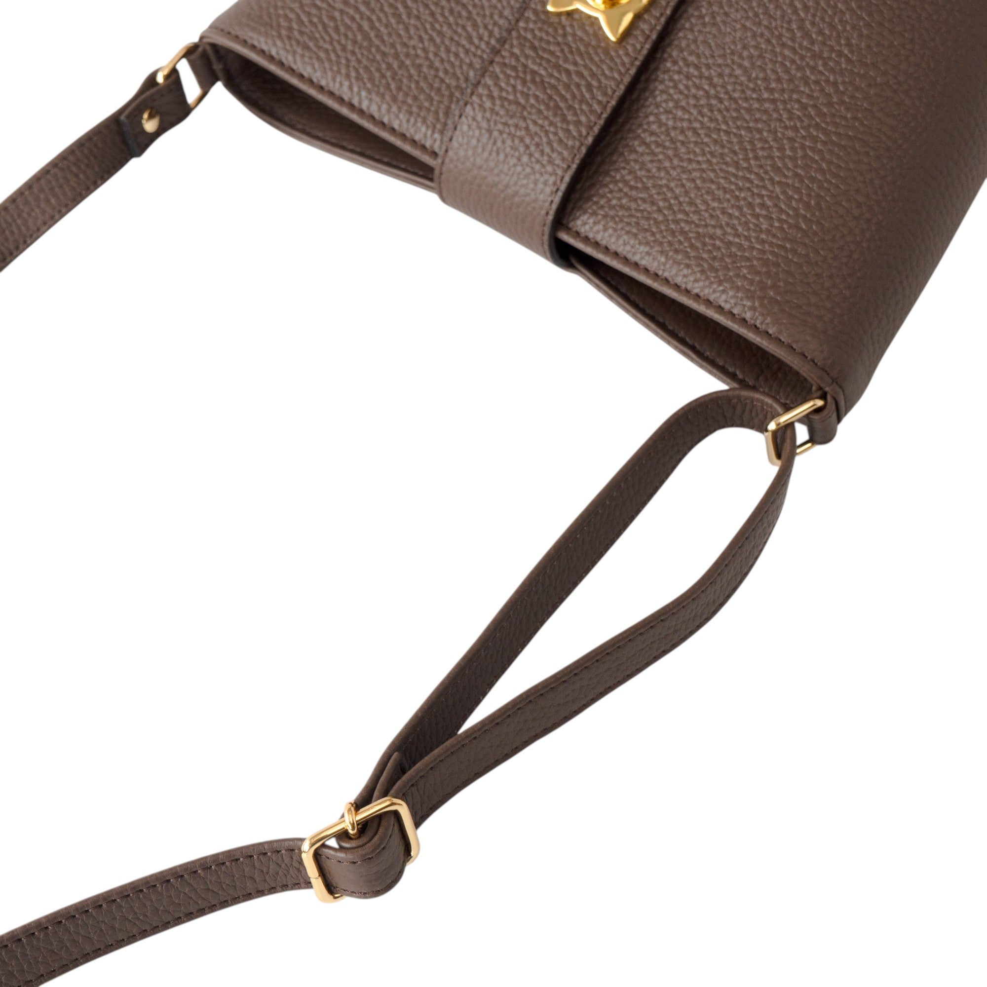 [New and Improved] Shoulder Bag PAW (Paw) Cuir Mash / Chocolate