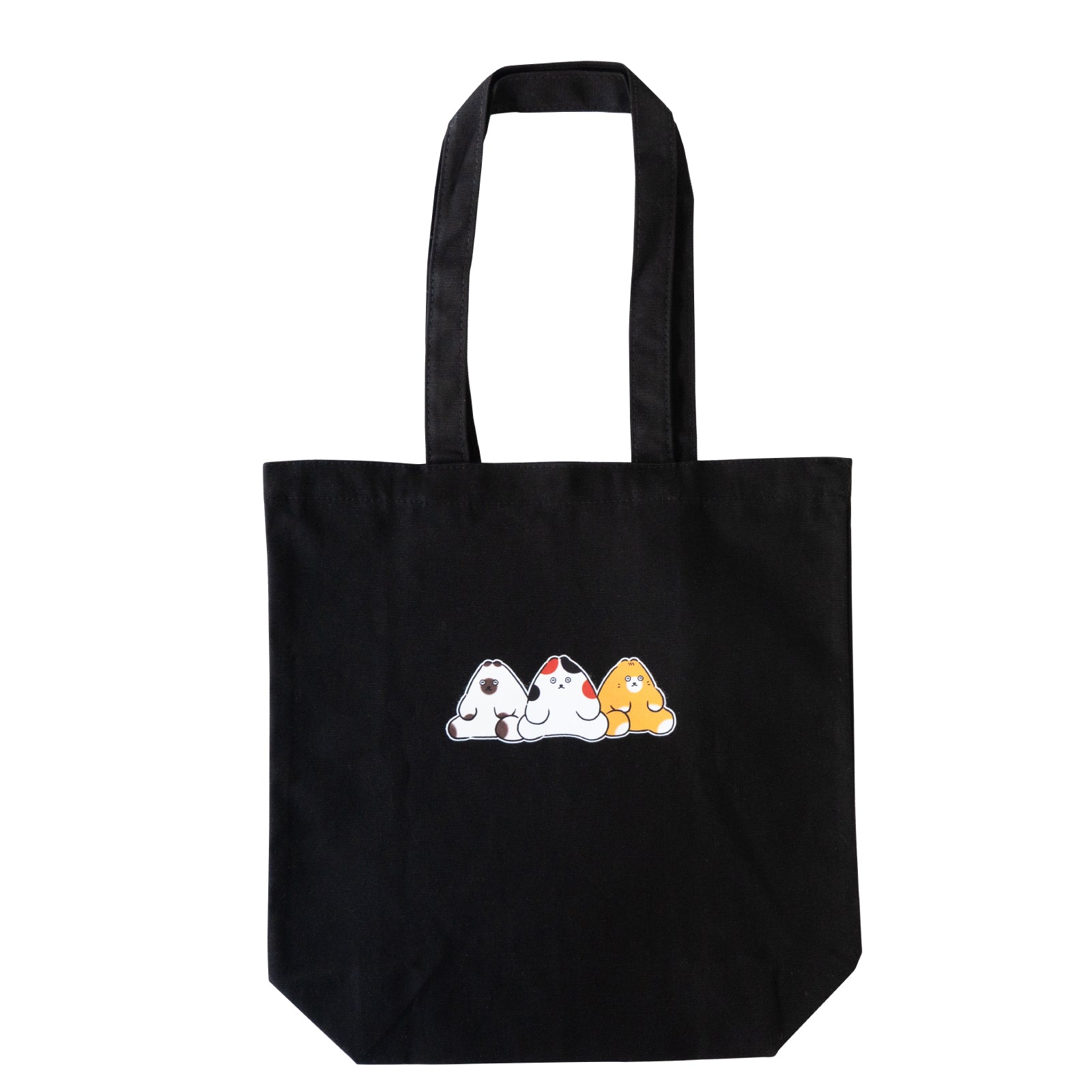 【期間限定：3月20日(金)22:00～22日(日)】にゃんぺんトートバッグ・M  [仲良し3にゃんぺんず]  /  ブラック