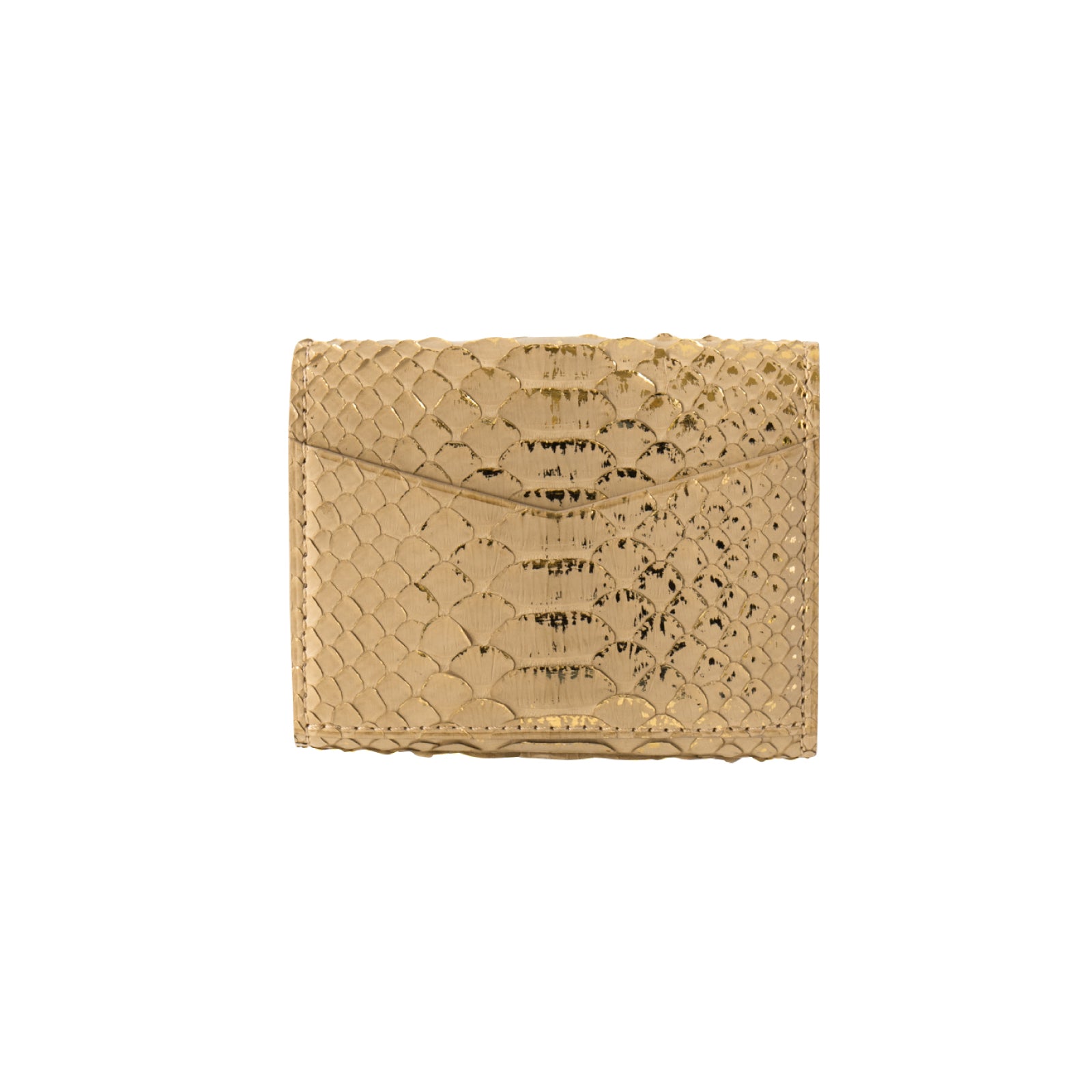 [Made to order 9/13 (Fri) - 9/23 (Mon)] Handy Wallet Opera Lily Foil Python / Gold Beige