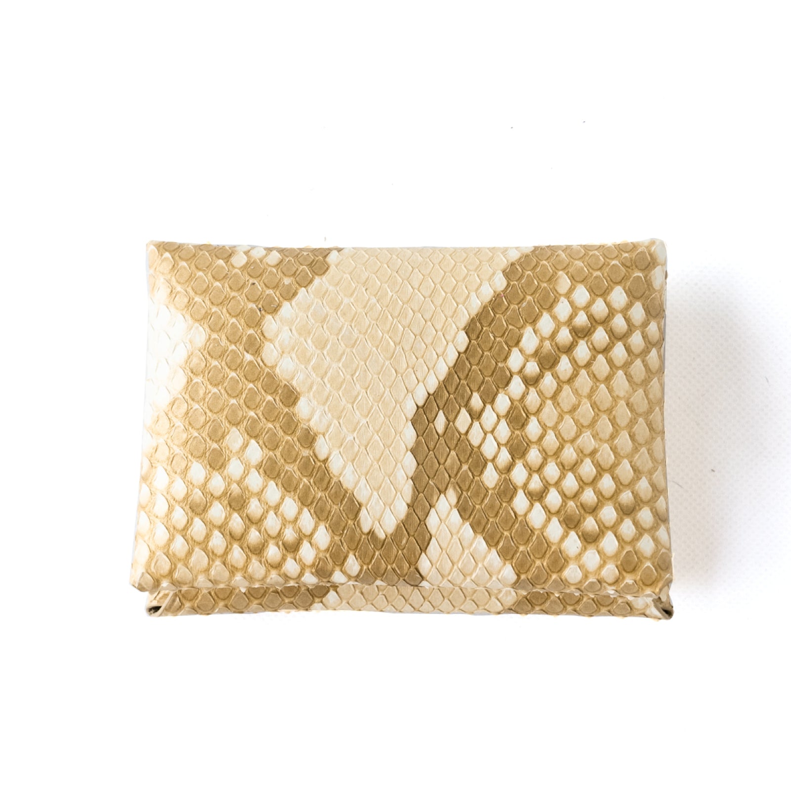 Seamless wallet gold python / pearl gold