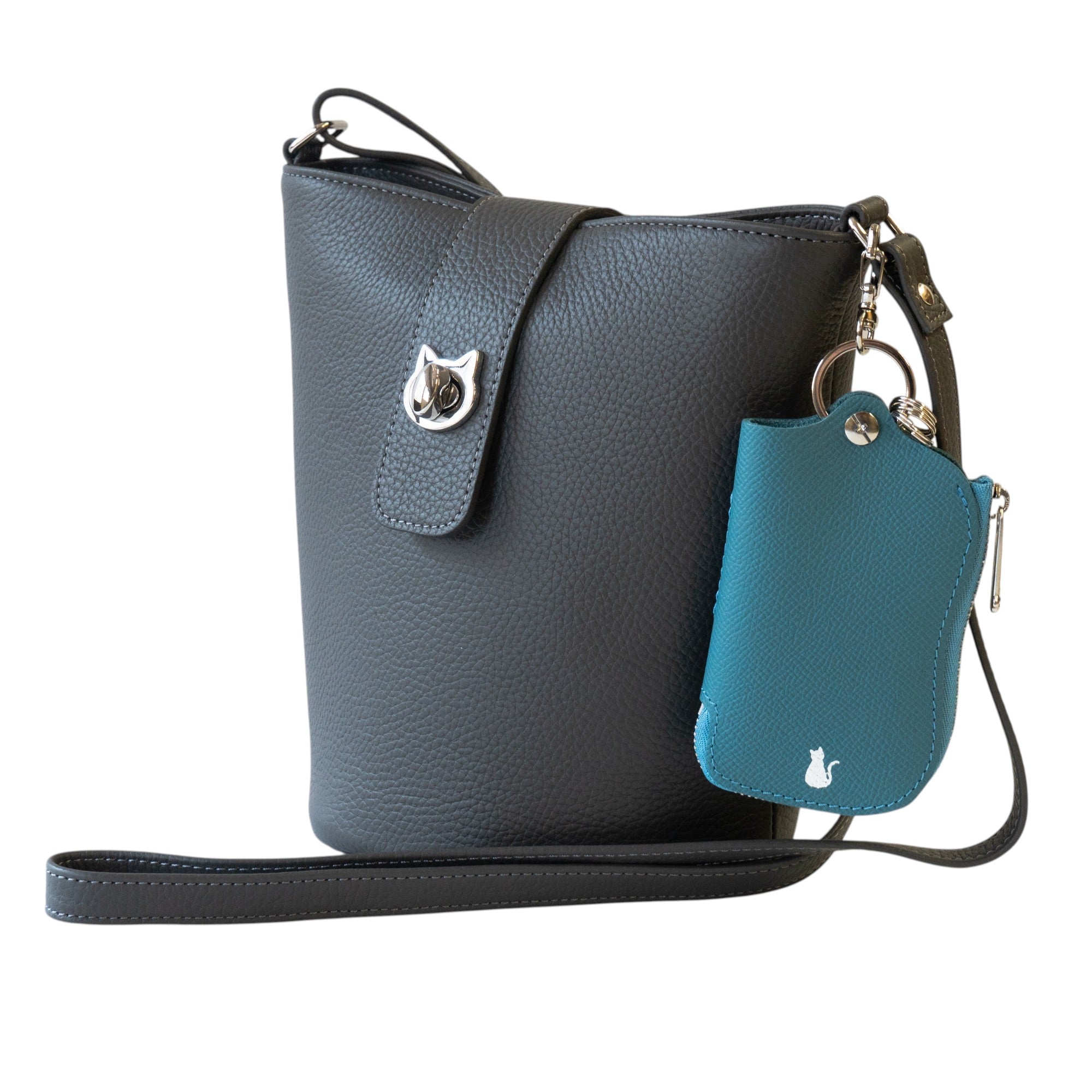 Smart Key Case, Veau Epsom / Blue Jean
