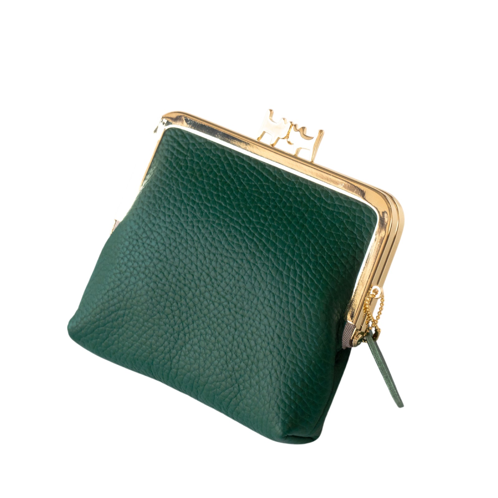 にゃまぐちウォレット　キュイール・マッシュ  / エメラルド