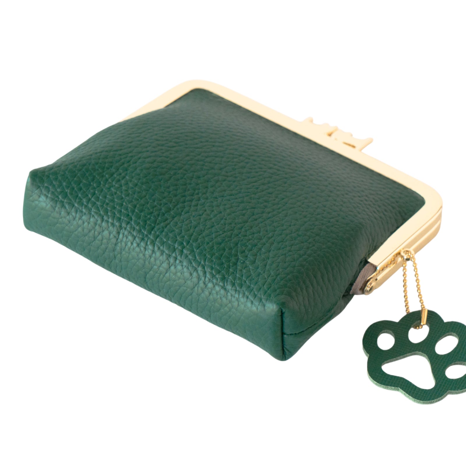 にゃまぐちウォレット　キュイール・マッシュ  / エメラルド