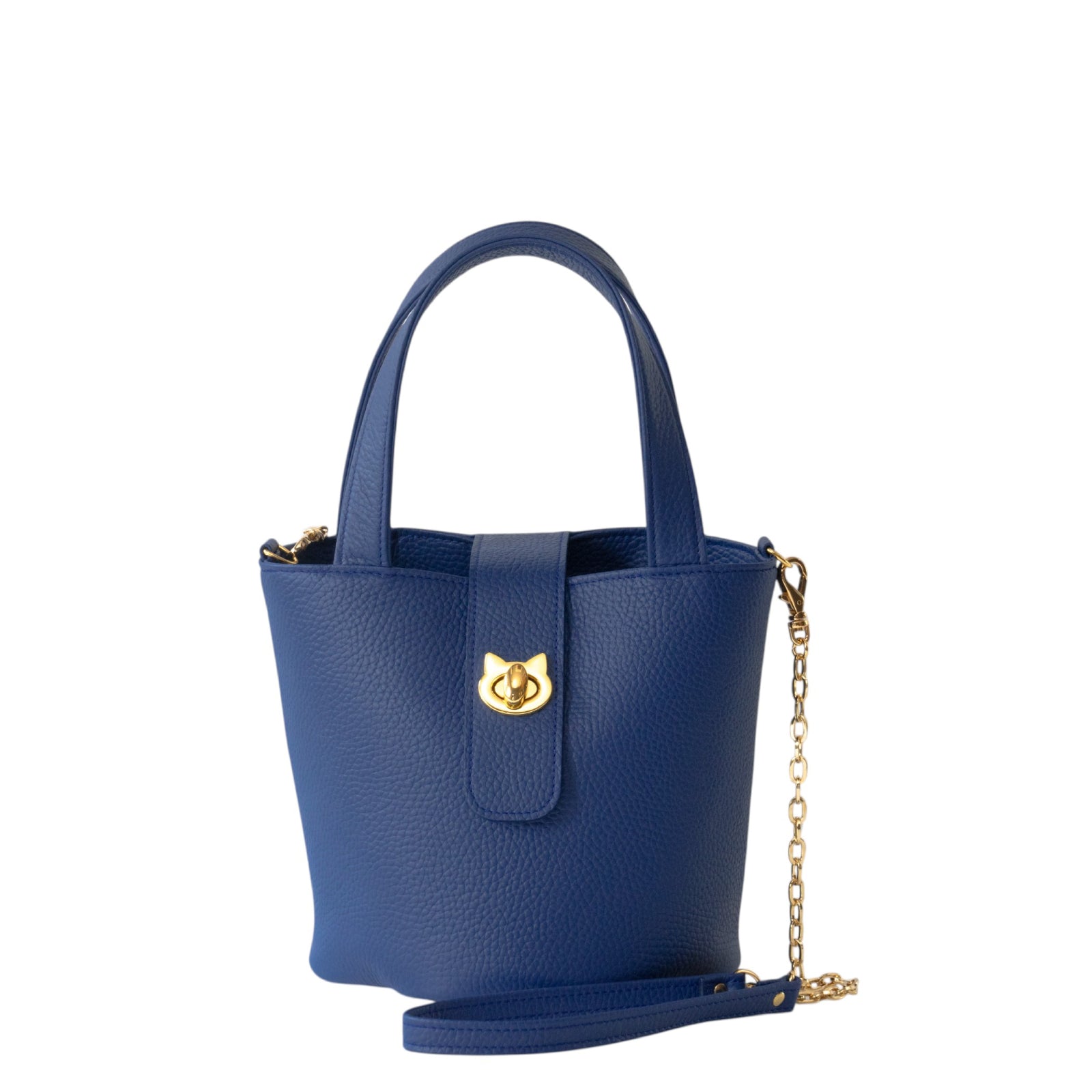 PAW Cuir Mash Mini Bag with Chain Shoulder Strap / Royal Blue