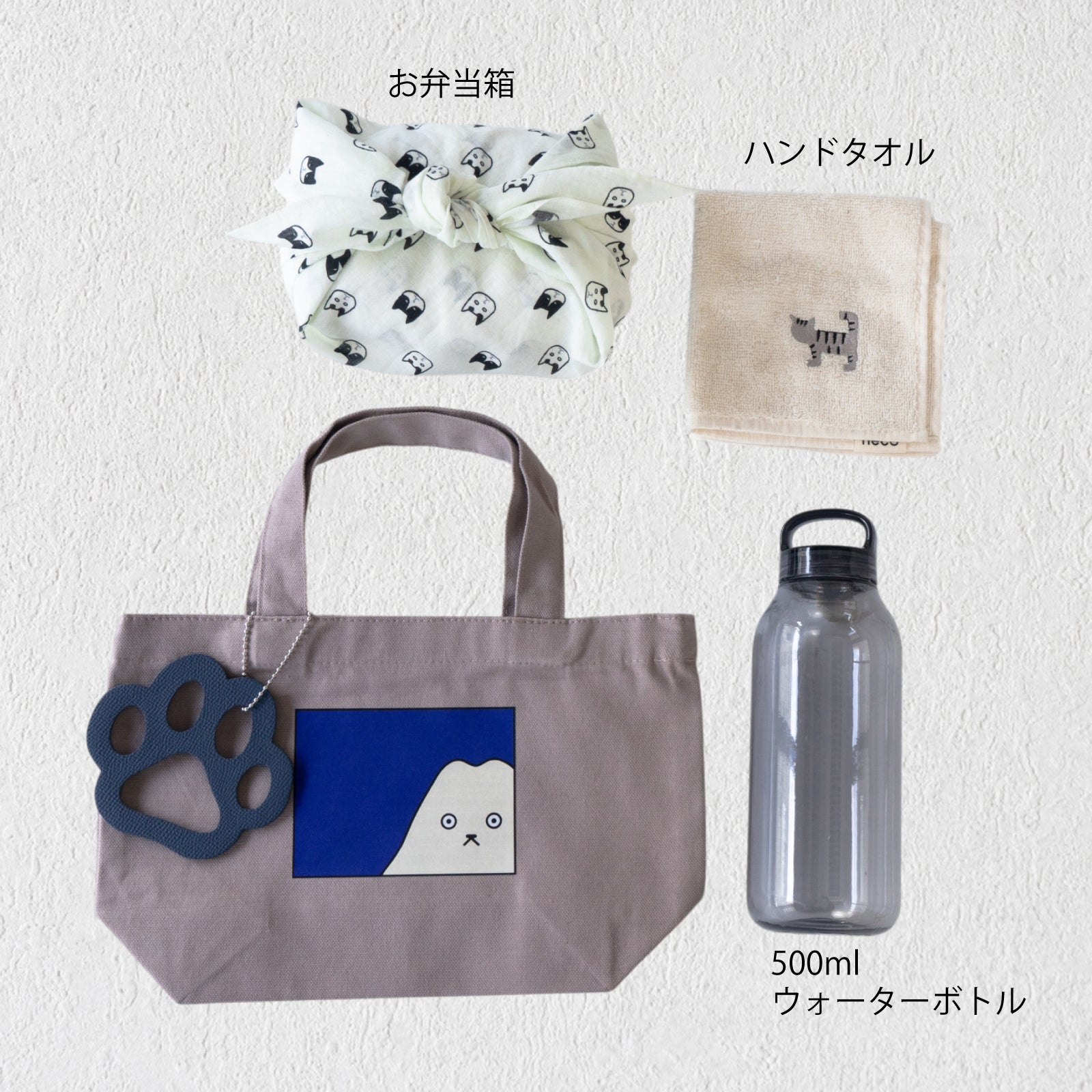 【期間限定：3月20日(金)22:00～22日(日)】にゃんぺんトートバッグ・S  [富士山にゃんぺん]  /  グレージュ