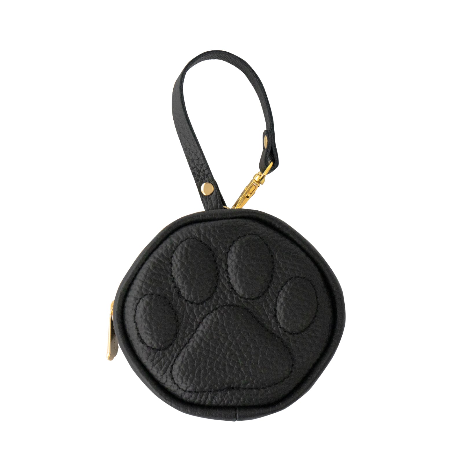 PAWチャームポーチ　キュイール　マッシュ  /  ブラック