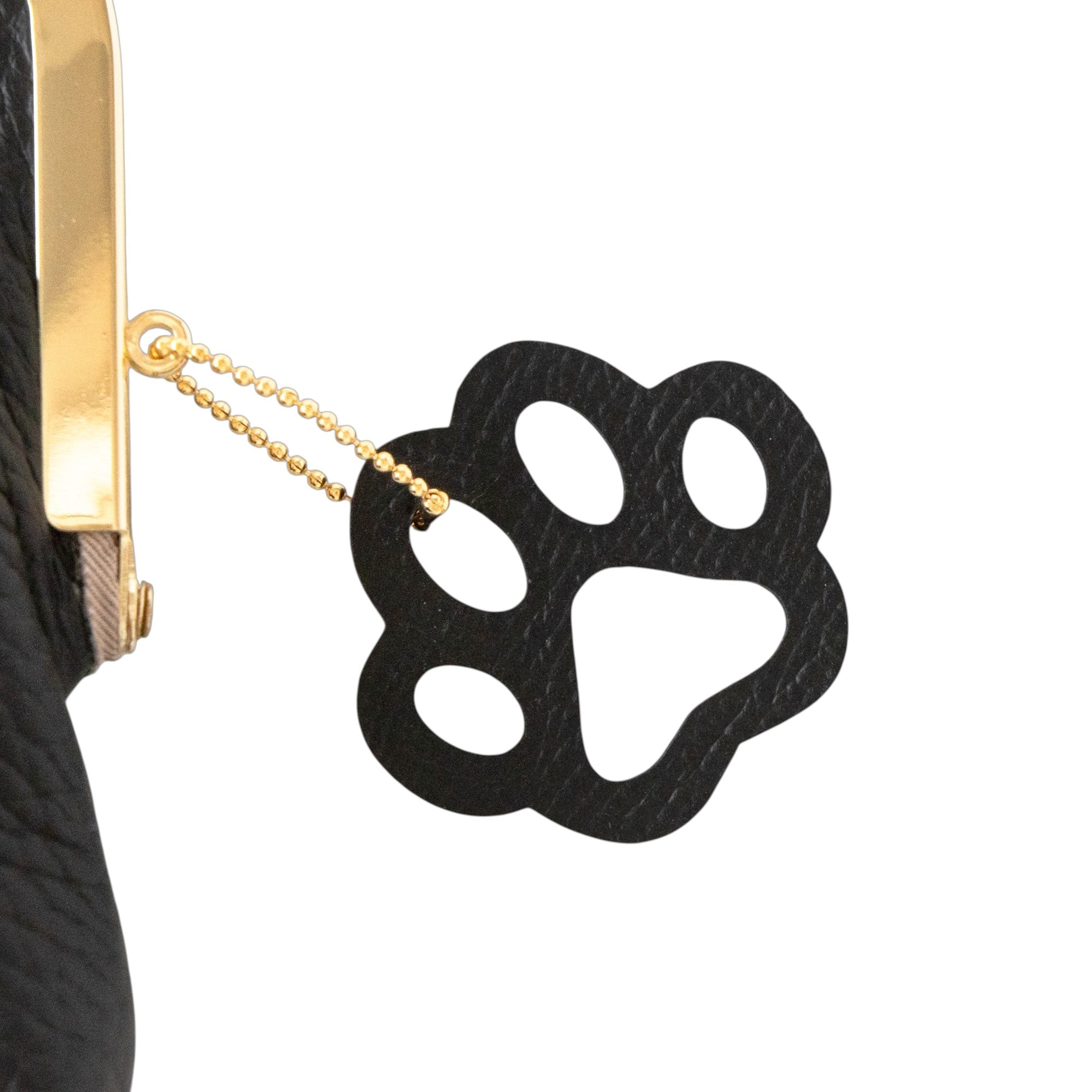 にゃまぐちウォレット　キュイール・マッシュ  /  ブラック