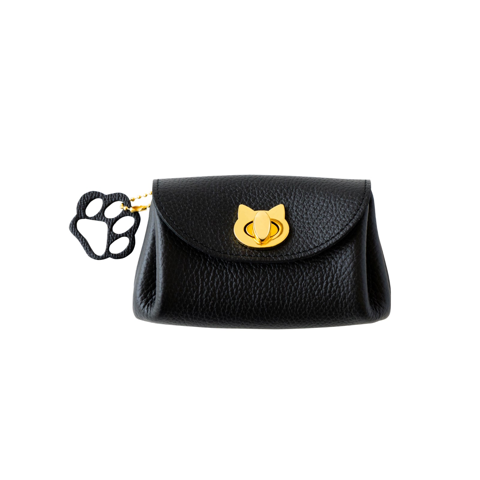 シェルポーチ CAT キュイール・マッシュ / ブラック [選べる金具