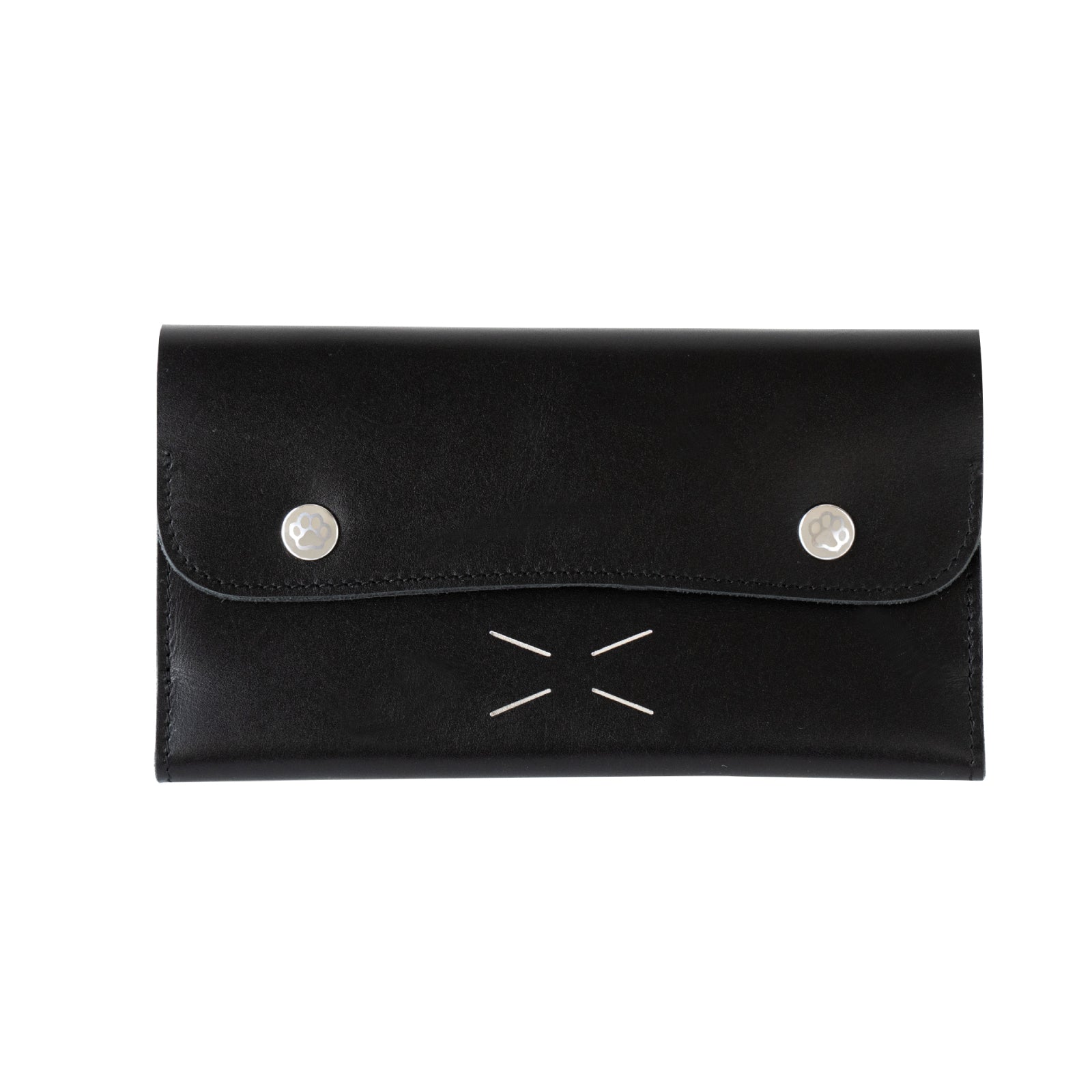 [5/22 (Thu) One-day limited sale] Tomcat flap long wallet in kip leather / black