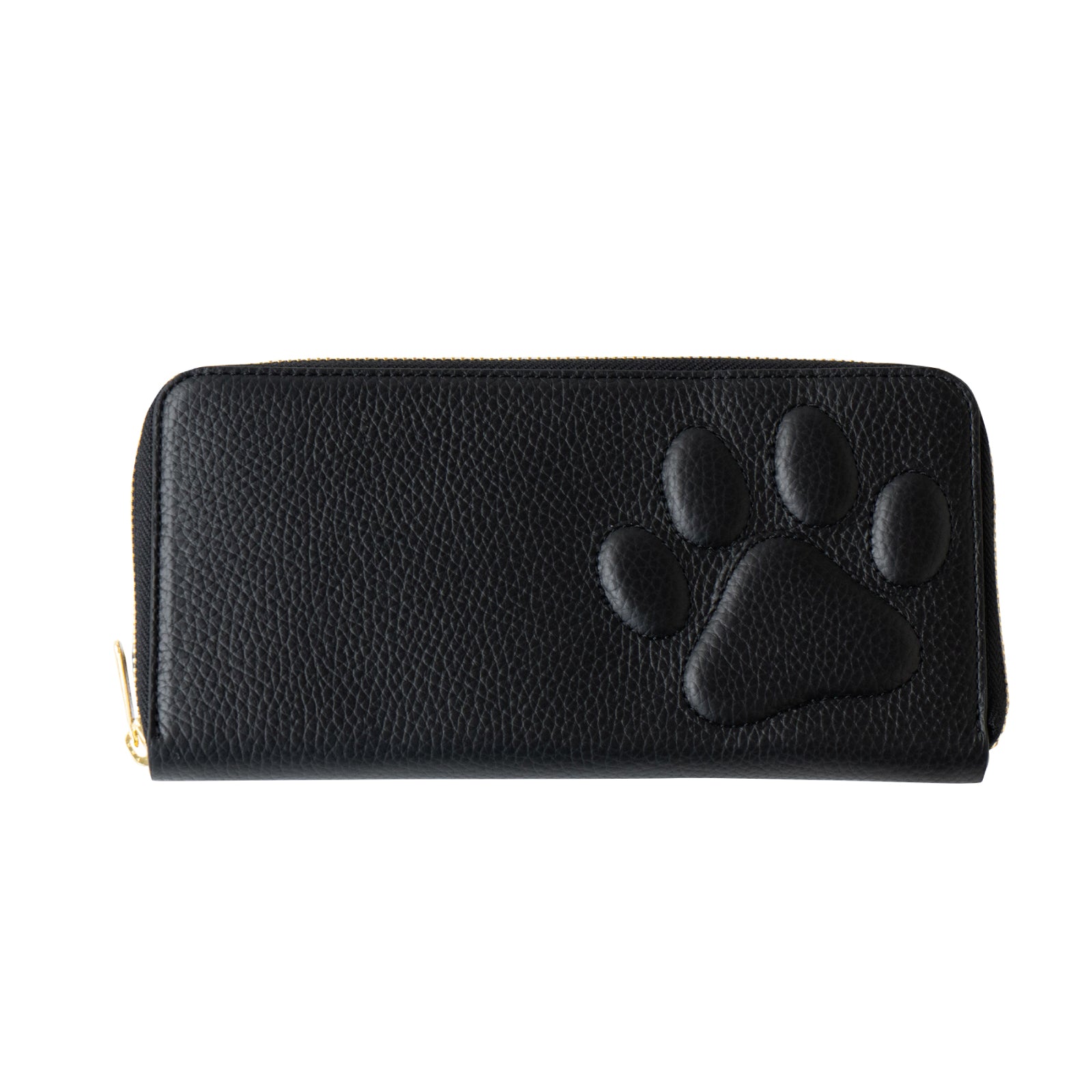 【9/7(日)22:00～ 26時間限定販売】【数量限定】PAWラウンドファスナー長財布   キュイール・マッシュ  /  ブラック