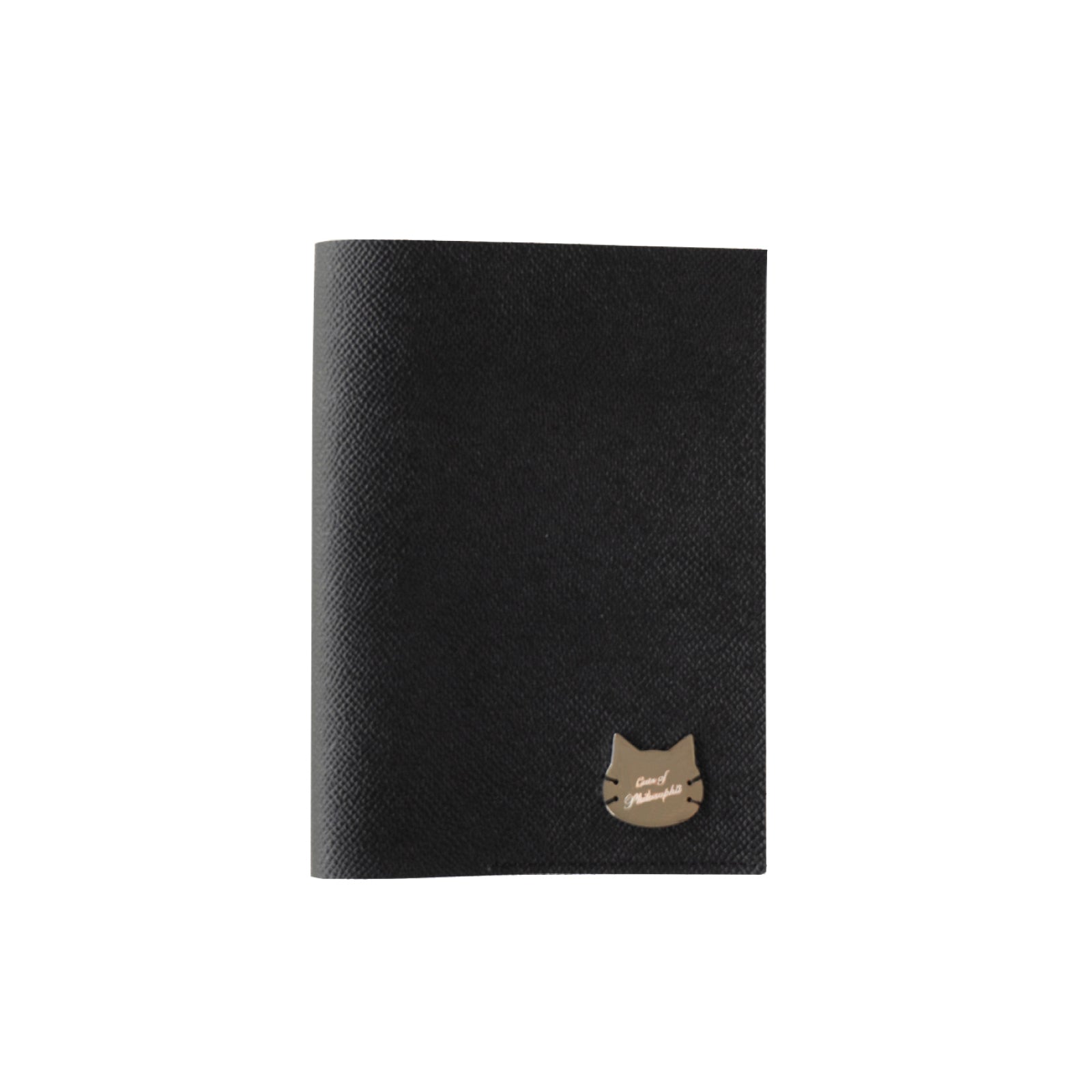 [10/8 (Tue) One-day only, pre-order sale] Neko Help notebook cover Cuir Minerva / Black