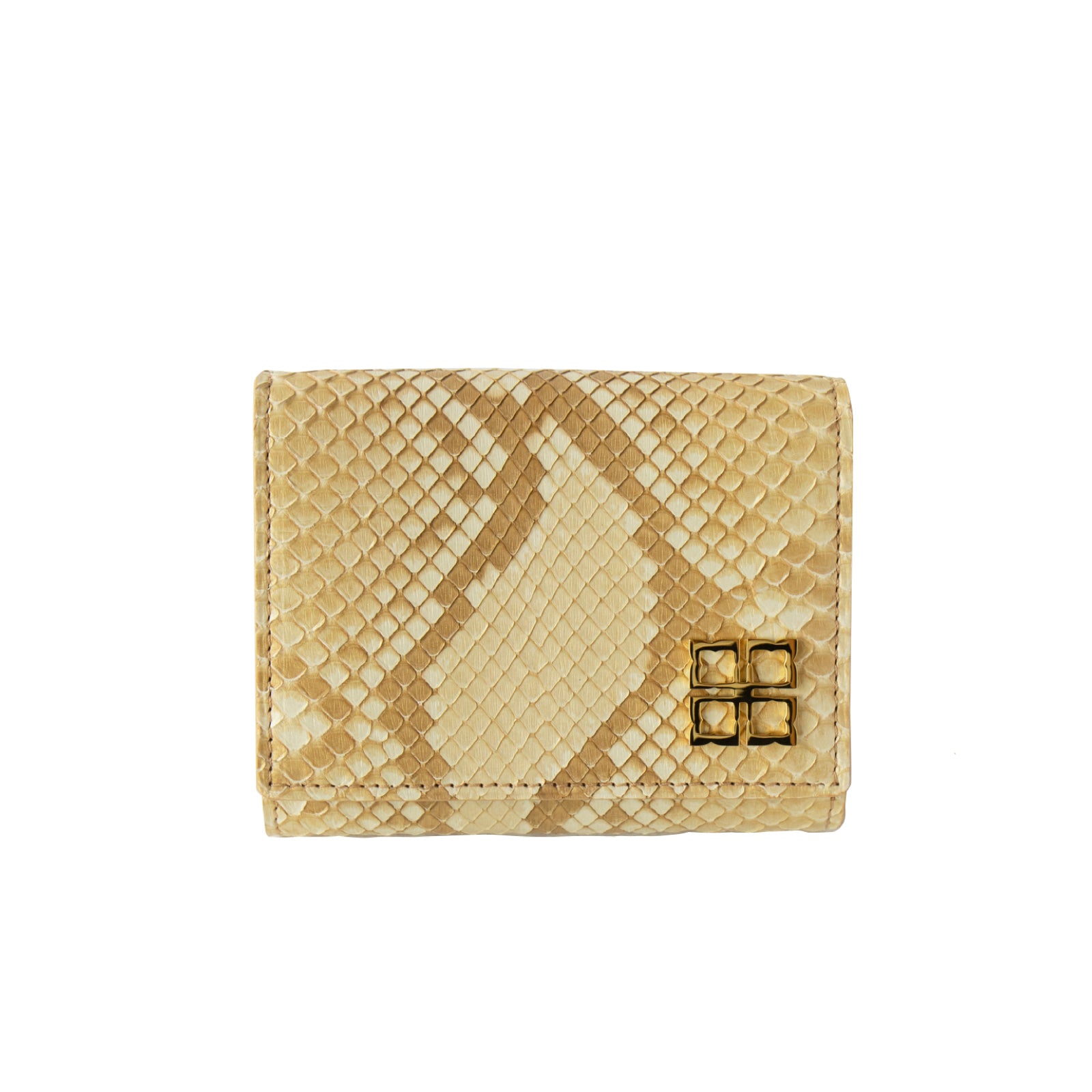 [Made to order 9/13 (Fri) - 9/23 (Mon)] Handy Wallet Opera Lily Grande Gold Python / Pearl Gold