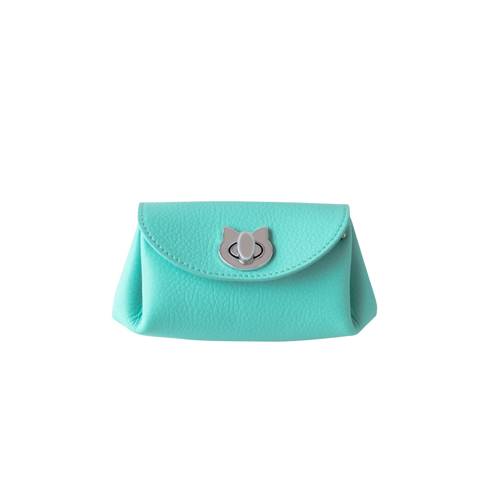[5/22 (Thu) One-day limited sale] Shell pouch CAT Cuir Mache / Tiffany Blue 