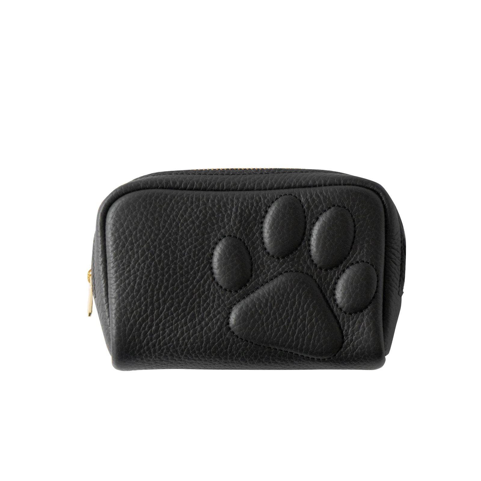 PAWキューブポーチ　キュイール・マッシュ /  ブラック