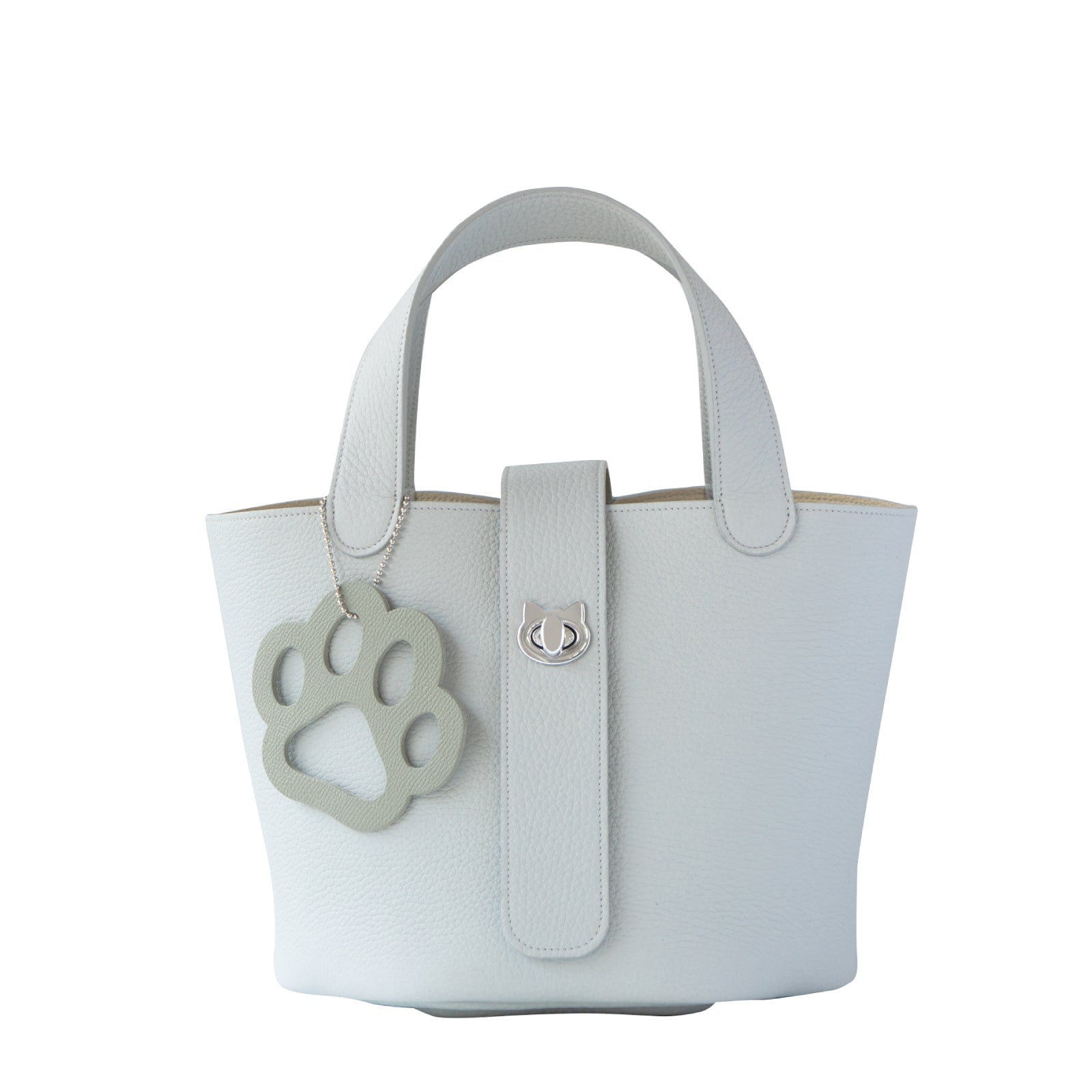 【6/8(日) 1日限定販売】【数量限定 】バゲットバッグ  PAW (パウ) 肉球チャーム付き　  トリヨンクレマンス  /  ブルーペール
