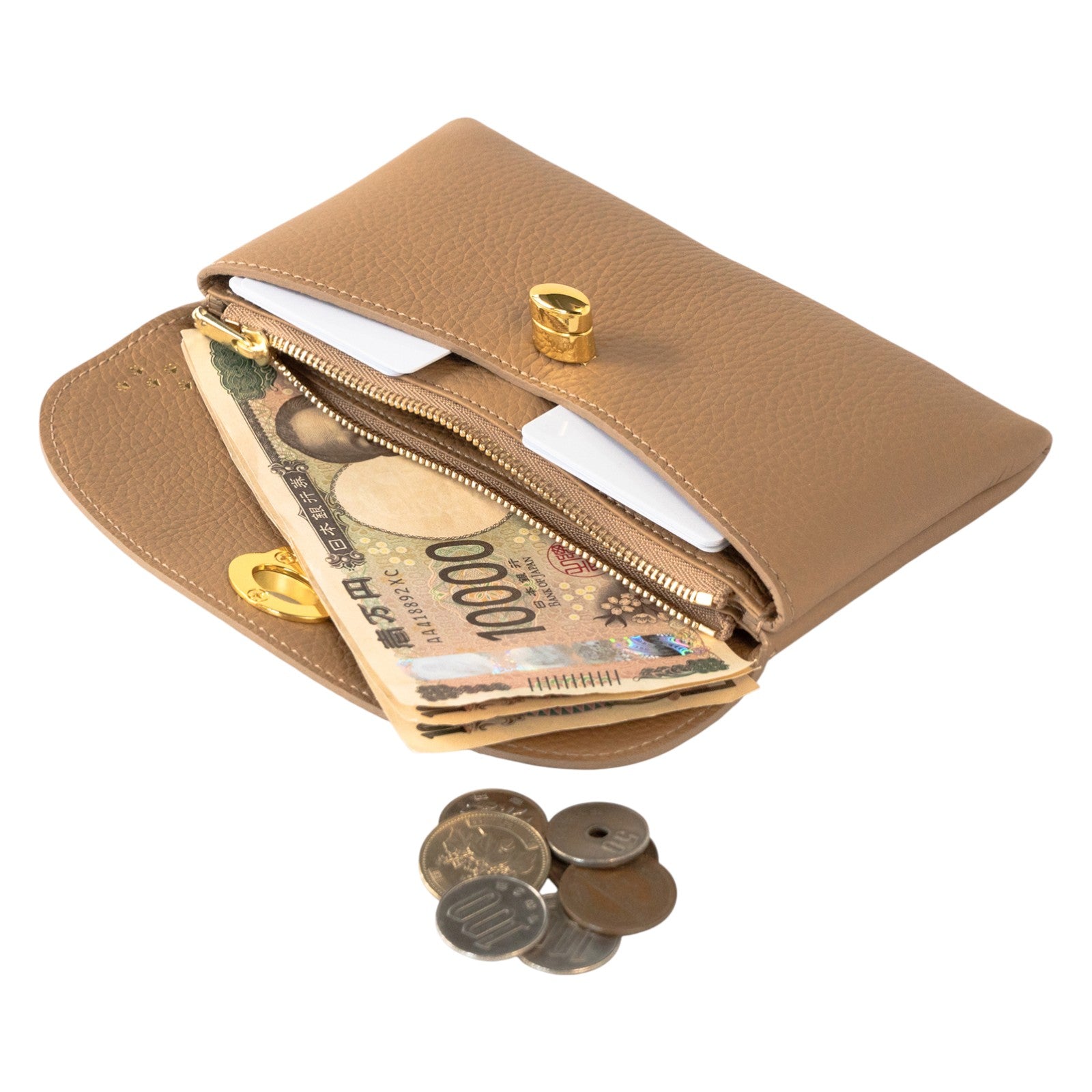 [復刻] フラップウォレット・フルーニャ ロング    キュイール・マッシュ / シャモア