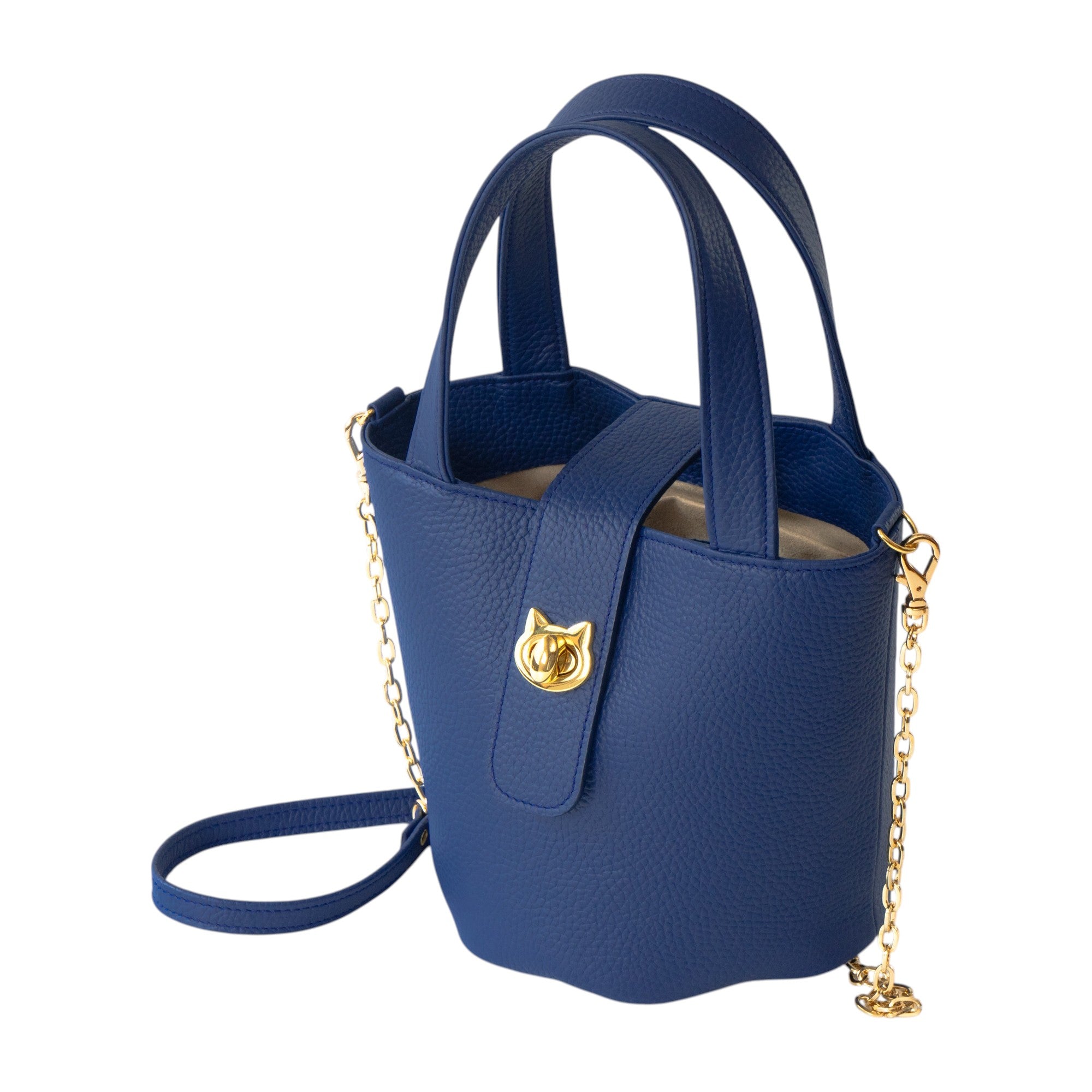 PAW Cuir Mash Mini Bag with Chain Shoulder Strap / Royal Blue