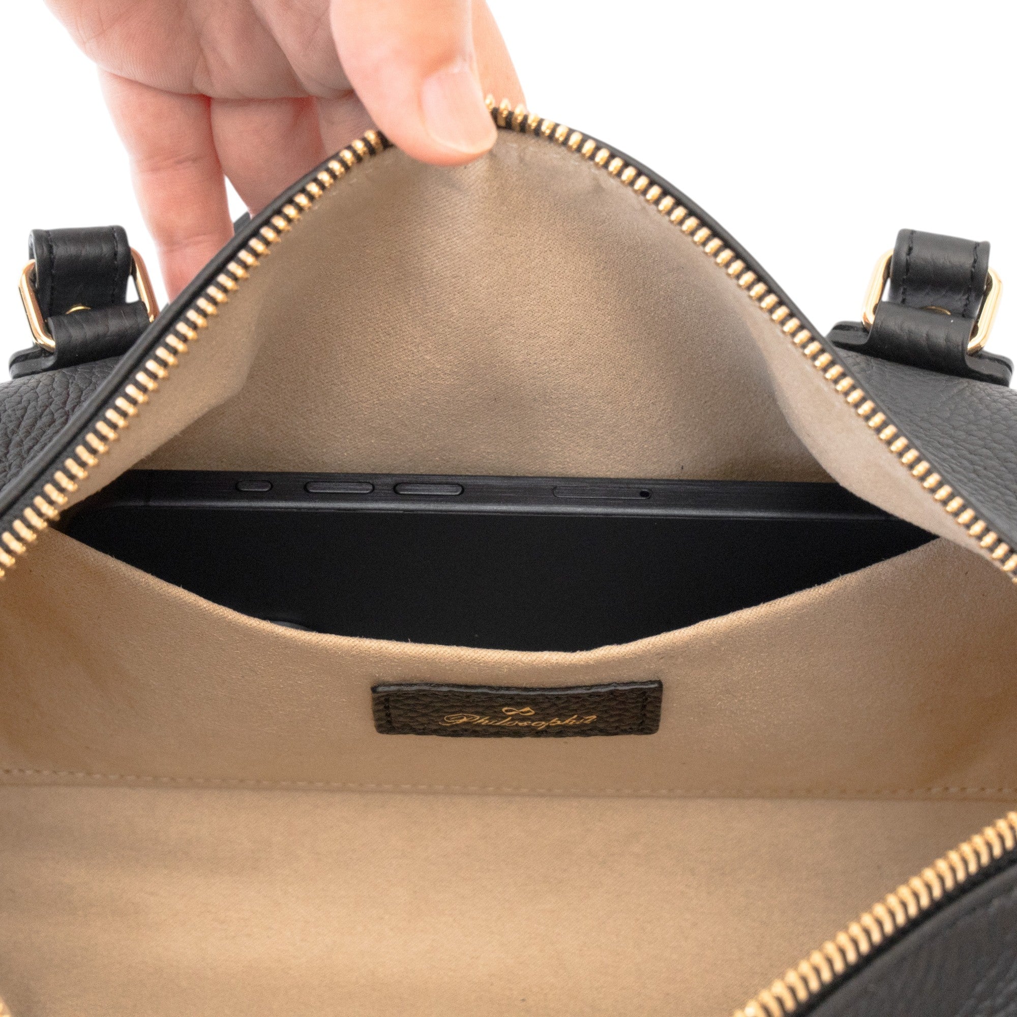 [10% OFF: Friday, May 22, 10:00 PM - Sunday, May 24] Mini Boston Bag - PAW Cuir Mash / Black
