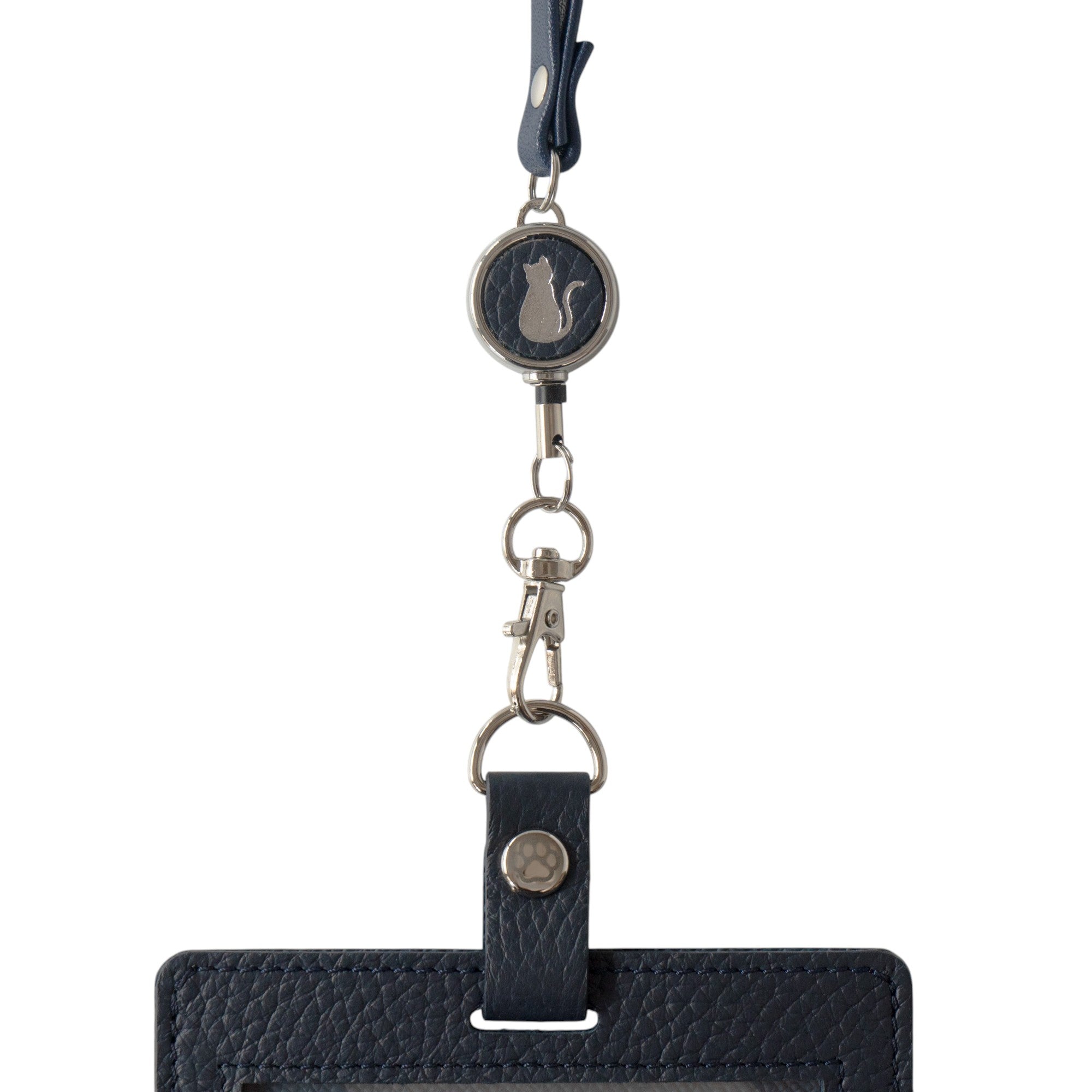 【受注販売：7/24(金)22:00～26(日)】【初回10%OFF】ストラップが選べるIDカードホルダー / ブルーニュイ