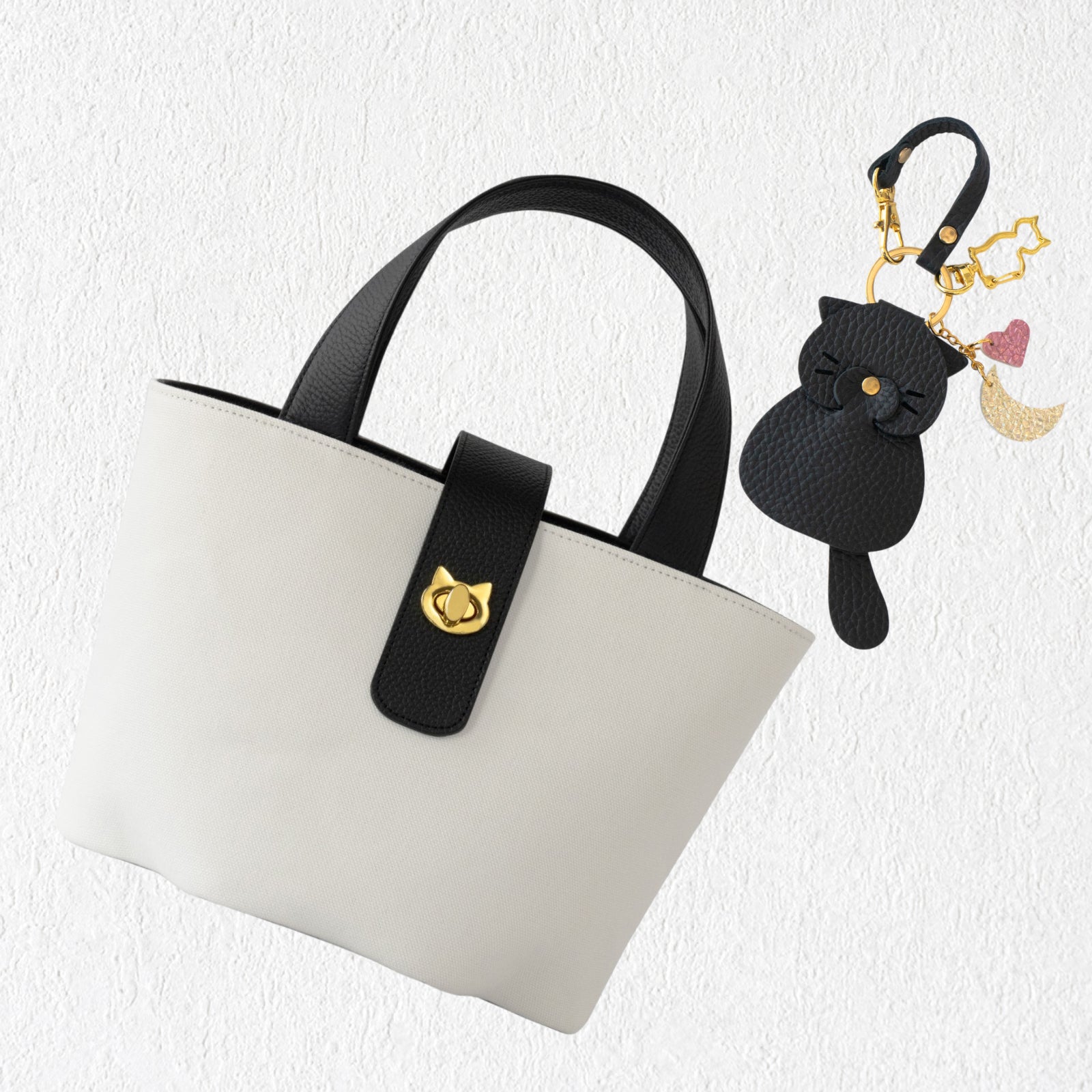 【8/14(金)22:00〜8/17(月)】【黒猫感謝の日】バケットバッグ・PAW トワル　ルナころにゃんチャームSET  /   ブラック