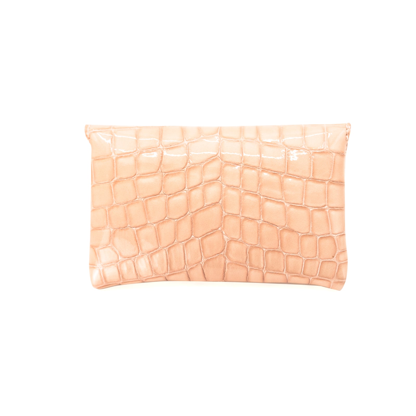 Medium Flap Wallet - Floof in Chromer Leather / Peach Jelly