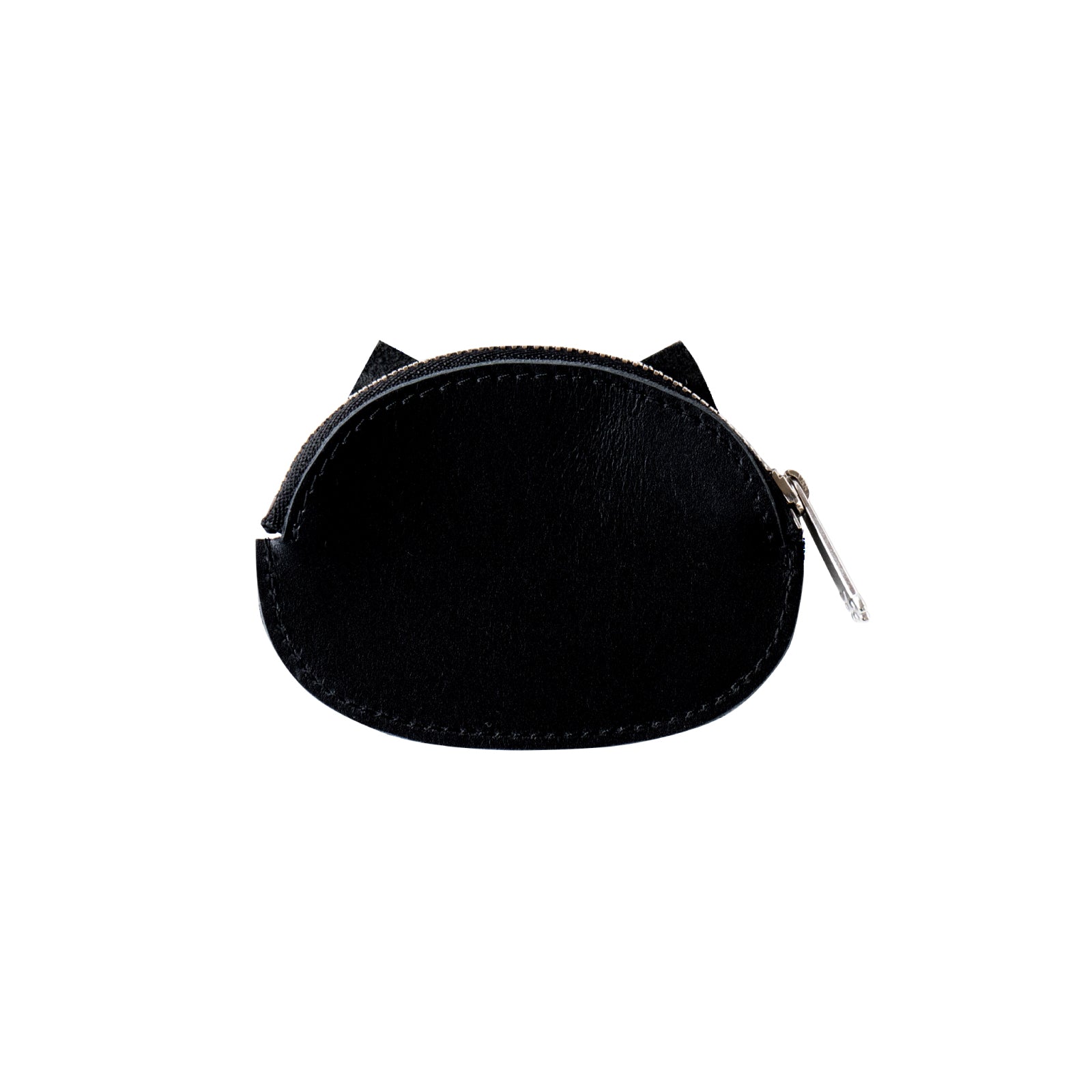 [Limited sale on Thursday, May 22nd] Tomcat cat face coin case in kid leather / black