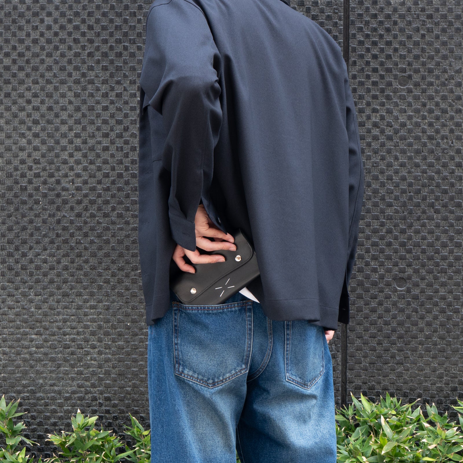 トムキャットフラップロングウォレット　 キップレザー  /  ブラック
