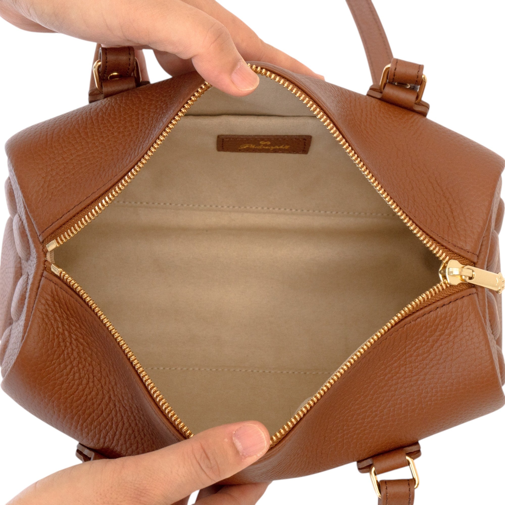 [10% OFF: Friday, May 22, 10:00 PM - Sunday, May 24] Mini Boston Bag - PAW Cuir Mash / Camel