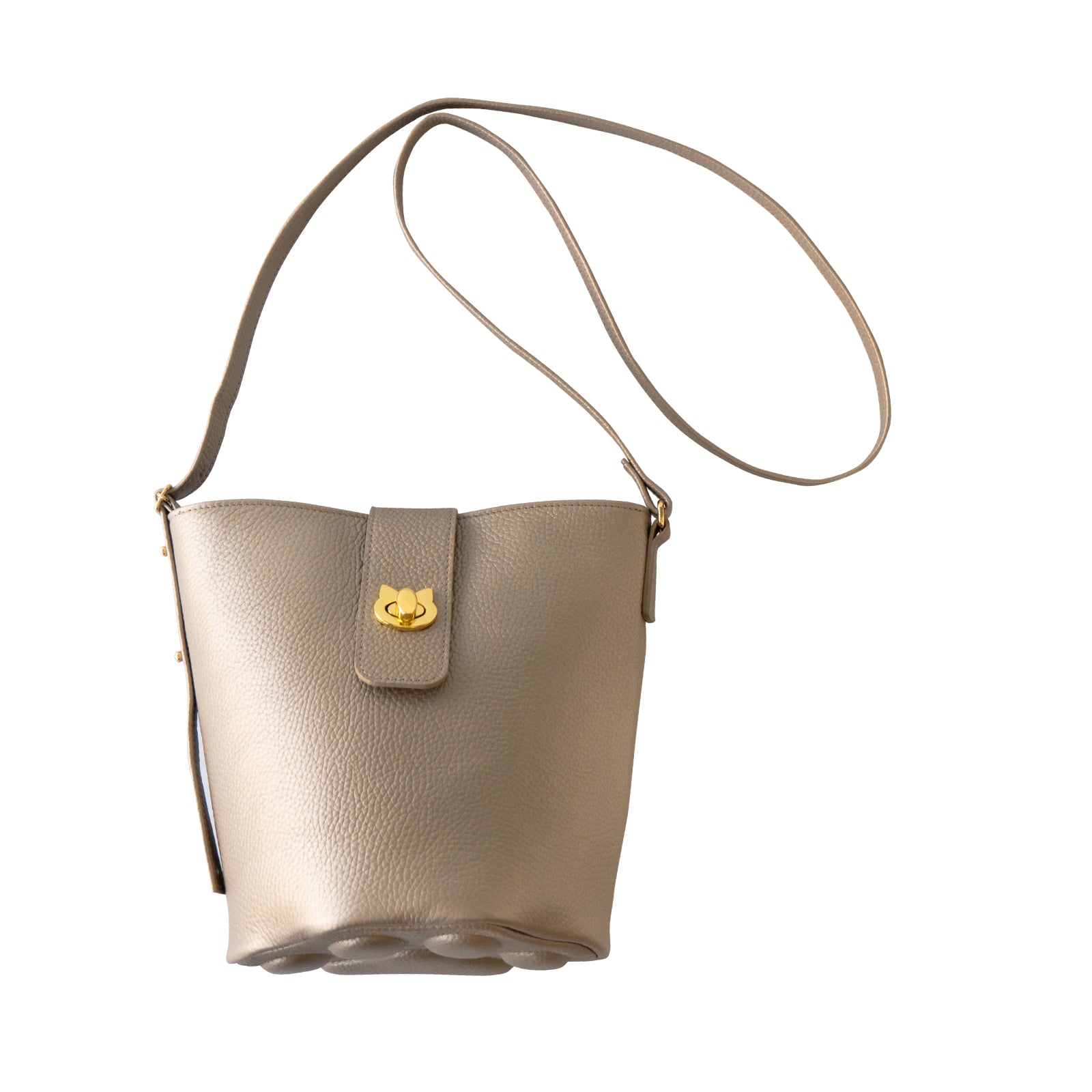 【期間限定：4/24(金)22:00〜26(日)】【受注生産】 ショルダーバッグ  PAW (パウ)   キュイール・マッシュ / シャンパンゴールド