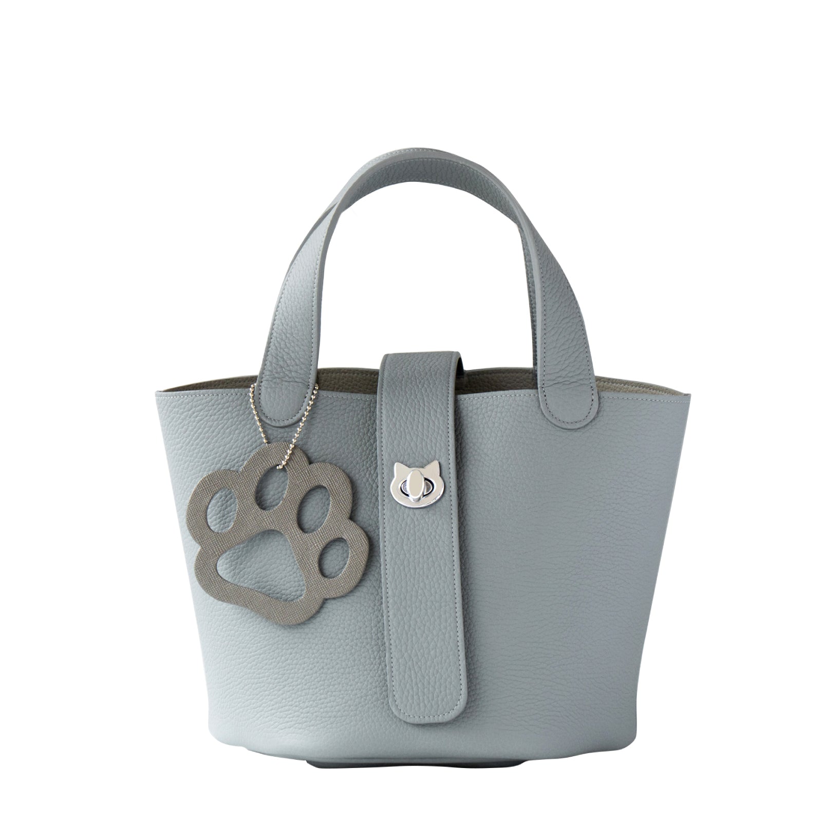 【6/8(日) 1日限定販売】【数量限定 】バゲットバッグ  PAW (パウ) 肉球チャーム付き　  トリヨンクレマンス  /  アイスグレー