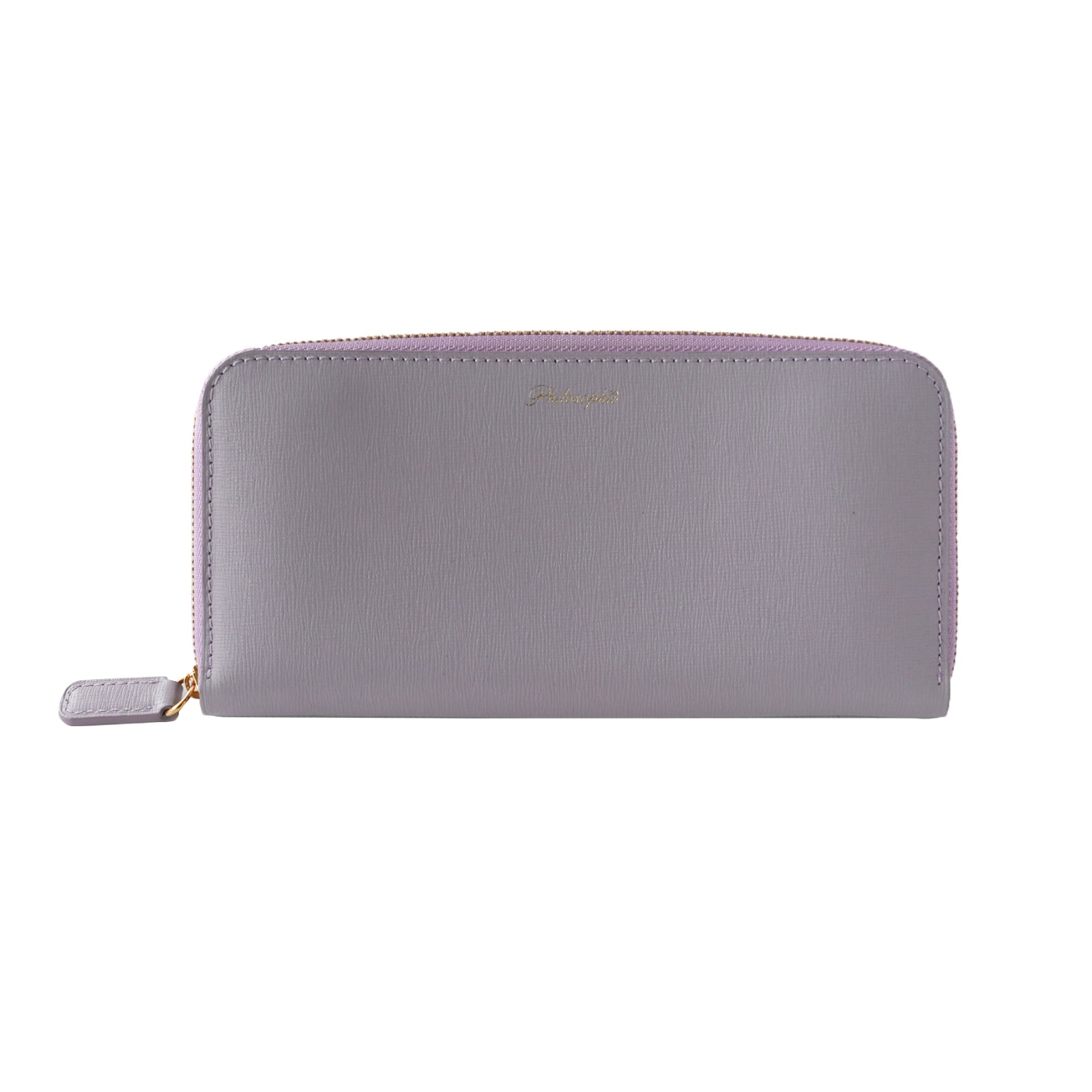 [Service item] Round zipper long wallet 8 cards Saffiano