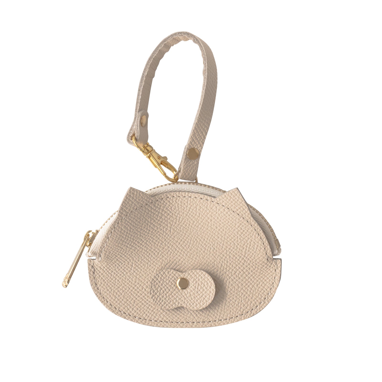 にゃんフェイスコインケース　キュイール・ミネルバ  /  ヴァニラ