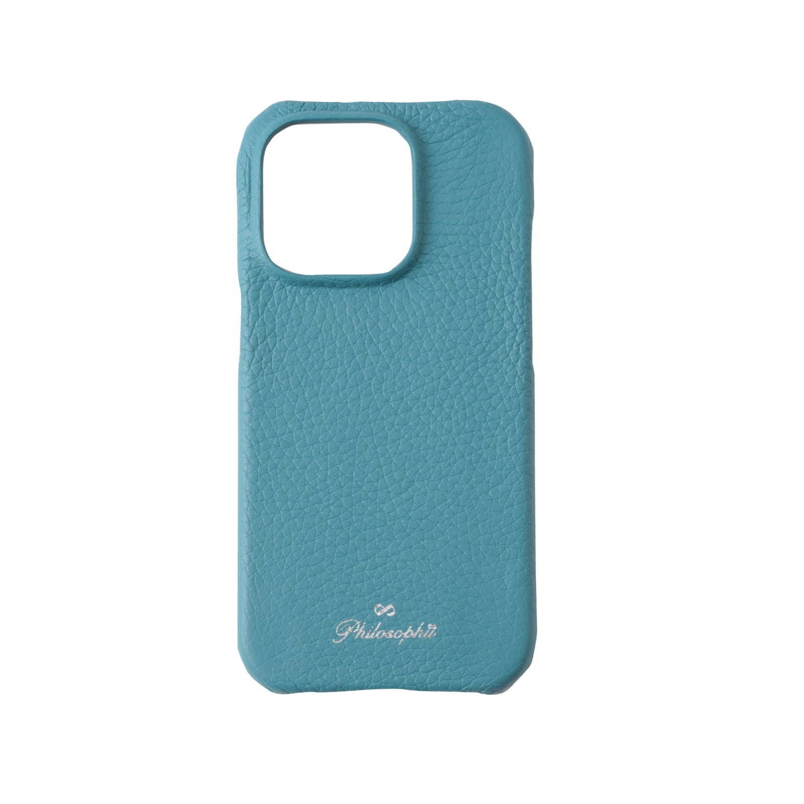 [6th Anniversary Sale] iPhone Back Cover (iPhone 15 Pro/Blue Jean) Taurillon Clemence