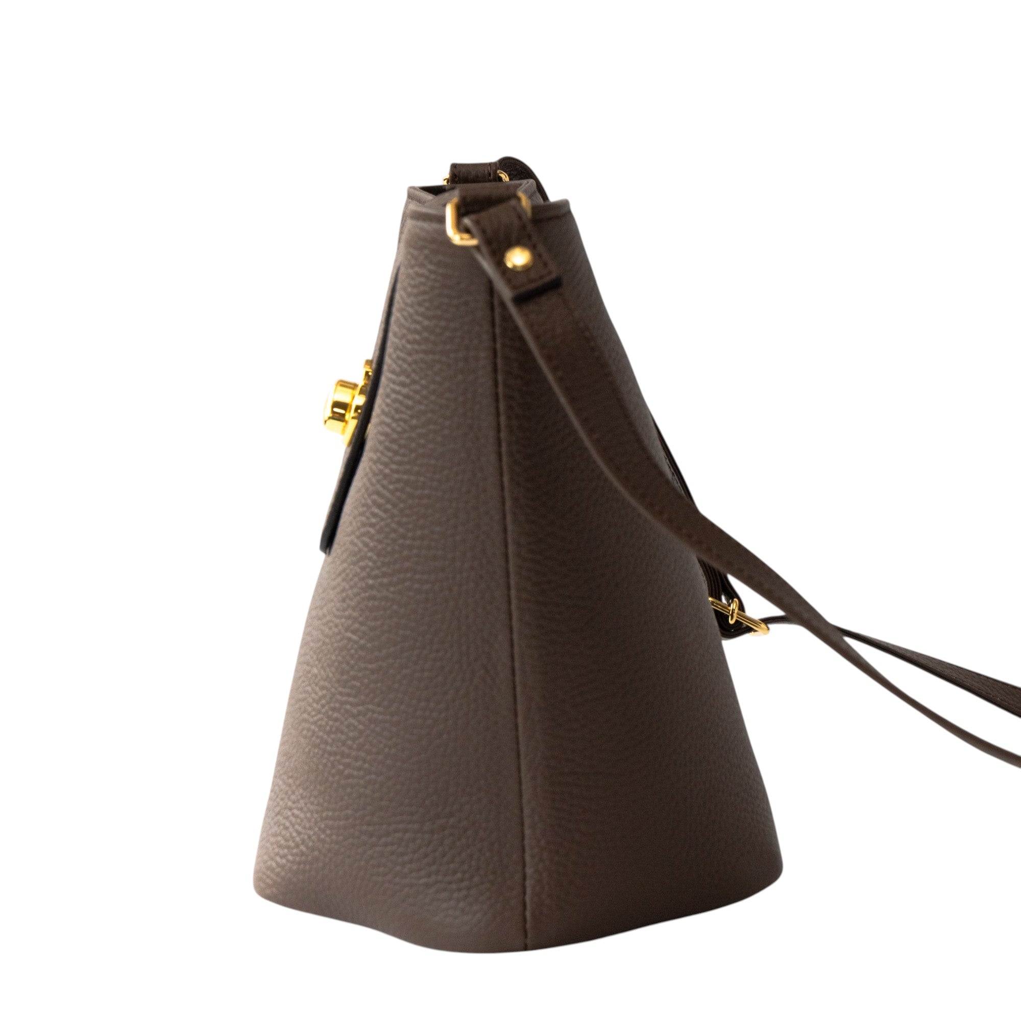 [New and Improved] Shoulder Bag PAW (Paw) Cuir Mash / Chocolate