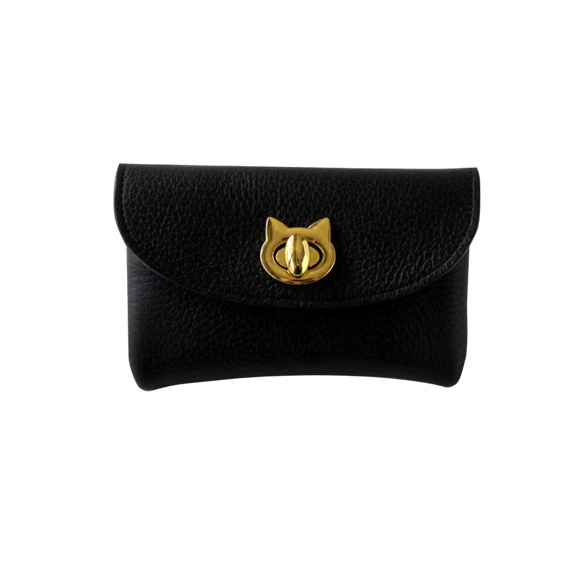 Frunya Medium Flap Wallet in Cuir Mache / Black [Choose your hardware]