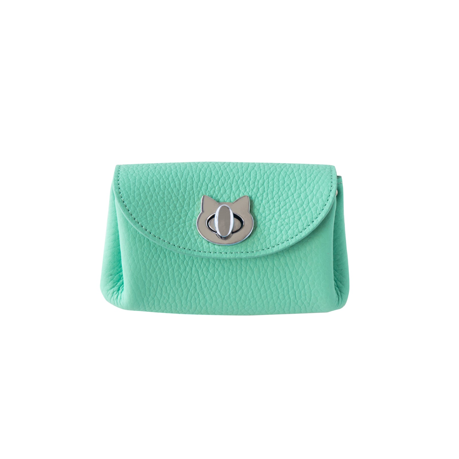 Shell pouch CAT Taurillon Clemence / Tiffany Blue