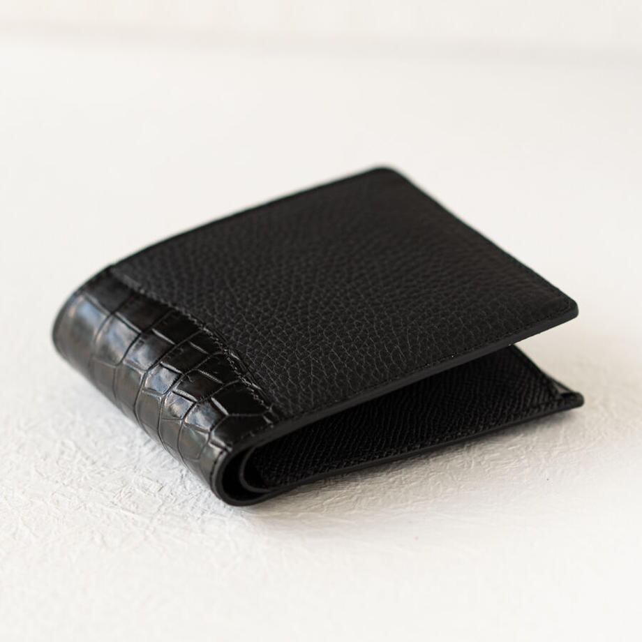 [6th Anniversary Sale] Crocodile combination bi-fold wallet with coin purse