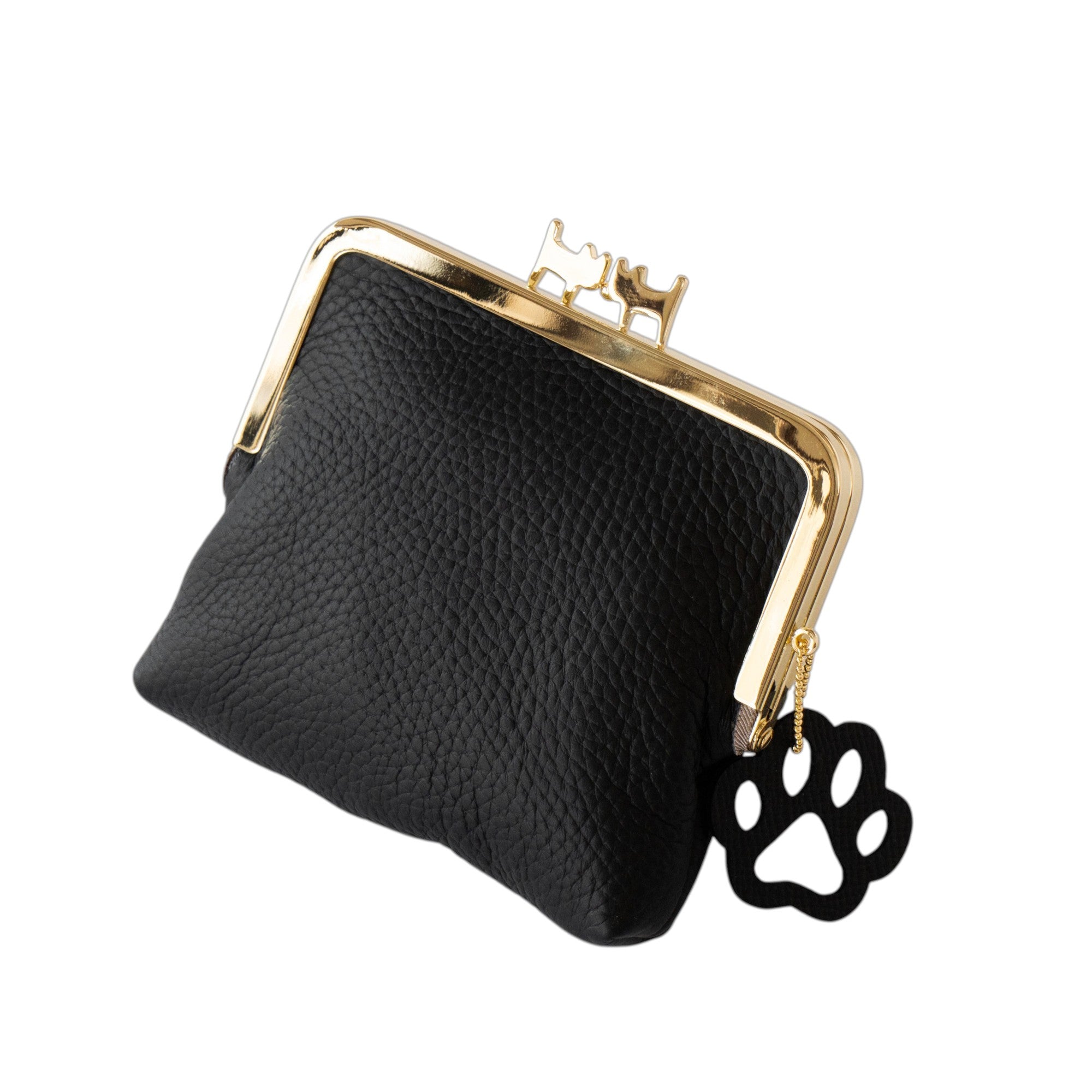 にゃまぐちウォレット　キュイール・マッシュ  /  ブラック