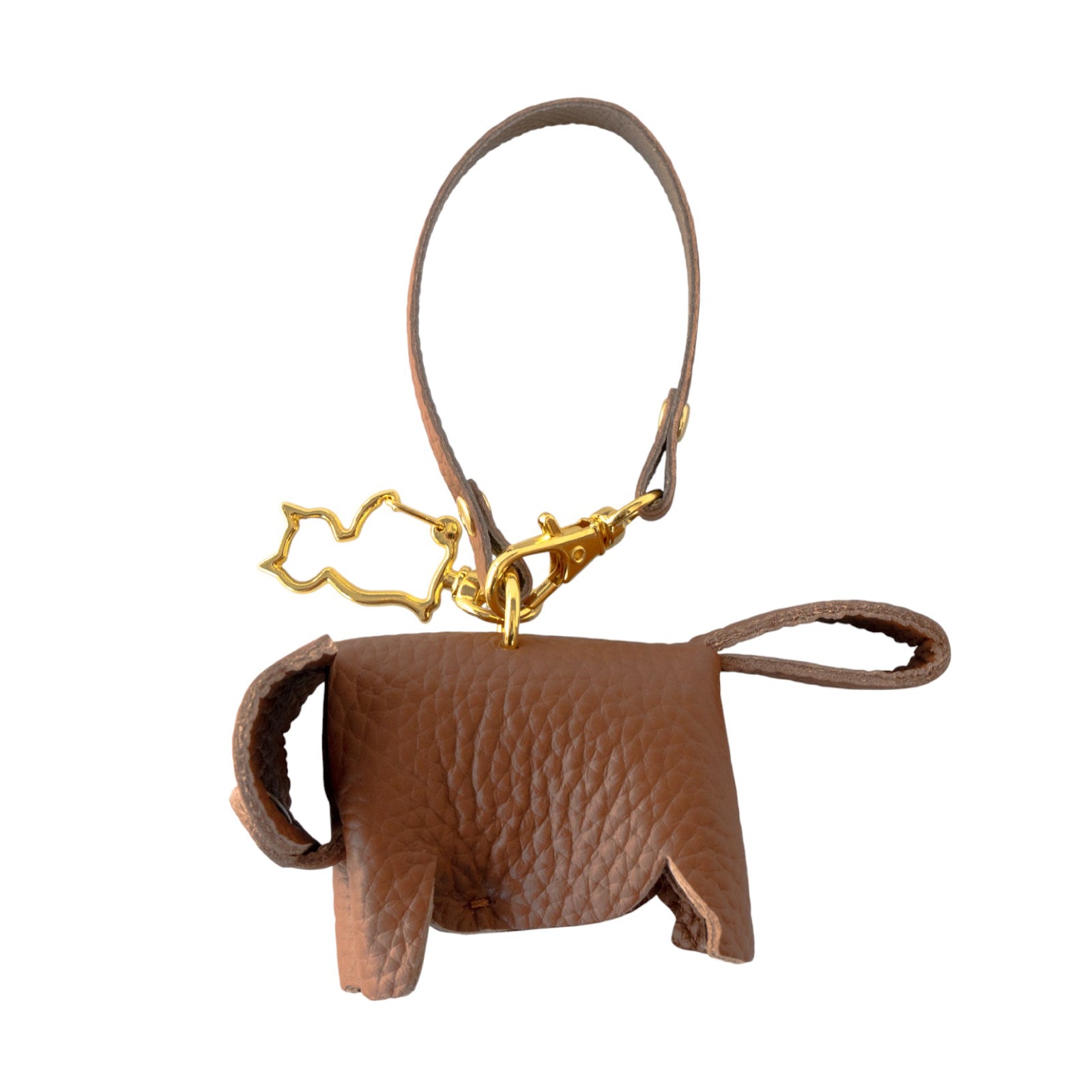 スタンディングにゃんチャーム    キュイール・マッシュ  /  キャメル