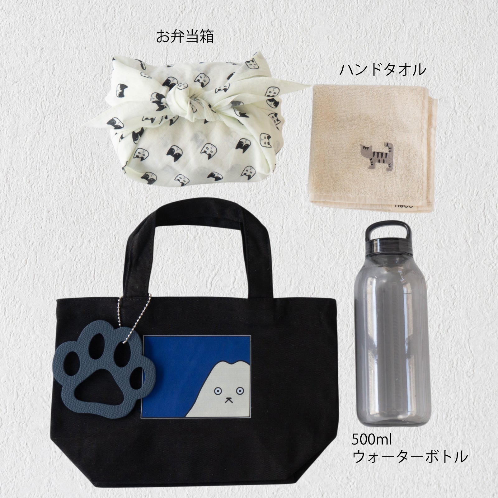 【期間限定：3月20日(金)22:00～22日(日)】にゃんぺんトートバッグ・S  [富士山にゃんぺん]  /  ブラック