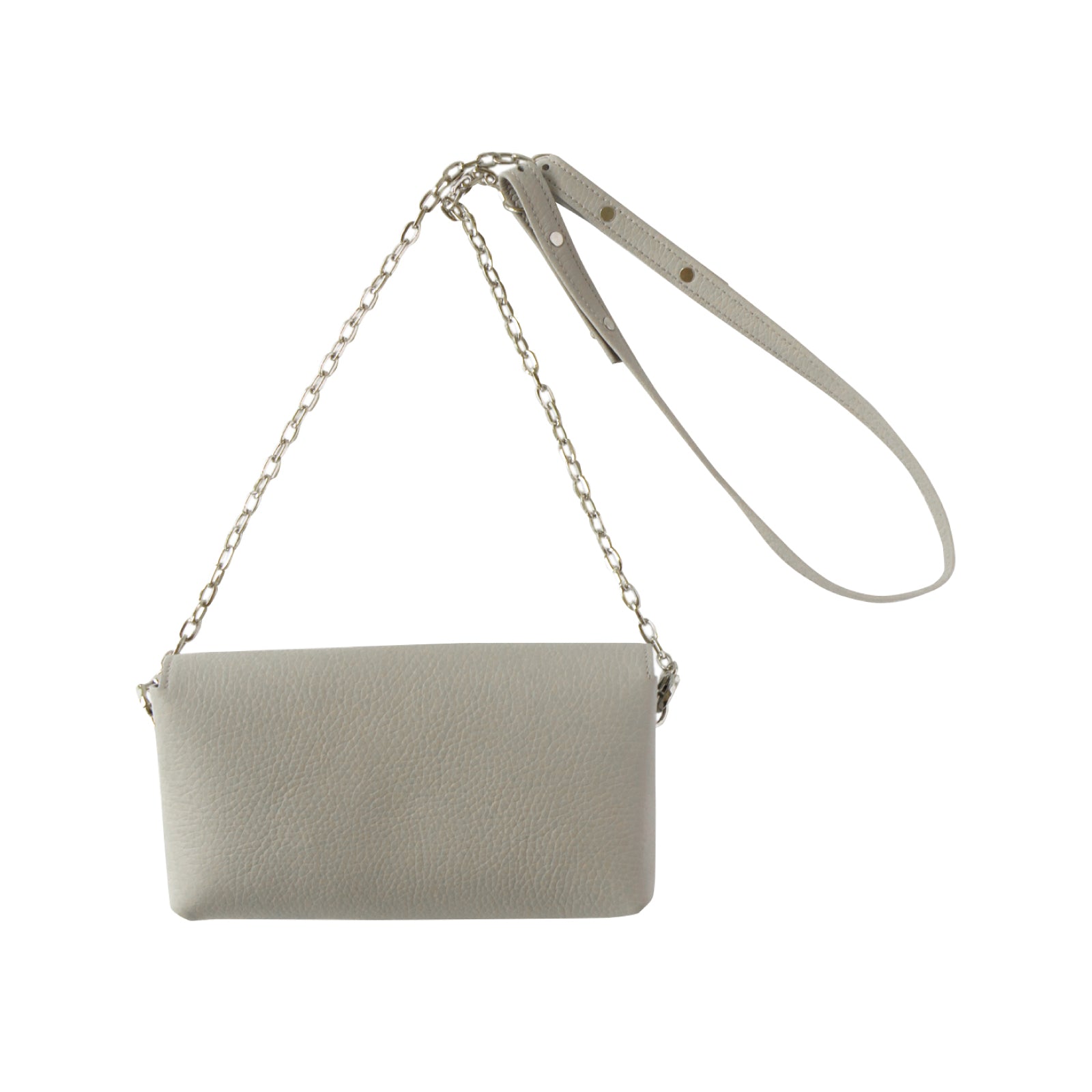 [Made to order from 9/6 (Fri) to 9/16 (Mon)] Fleur Million Pochette Cuir Mache / Light Gray 