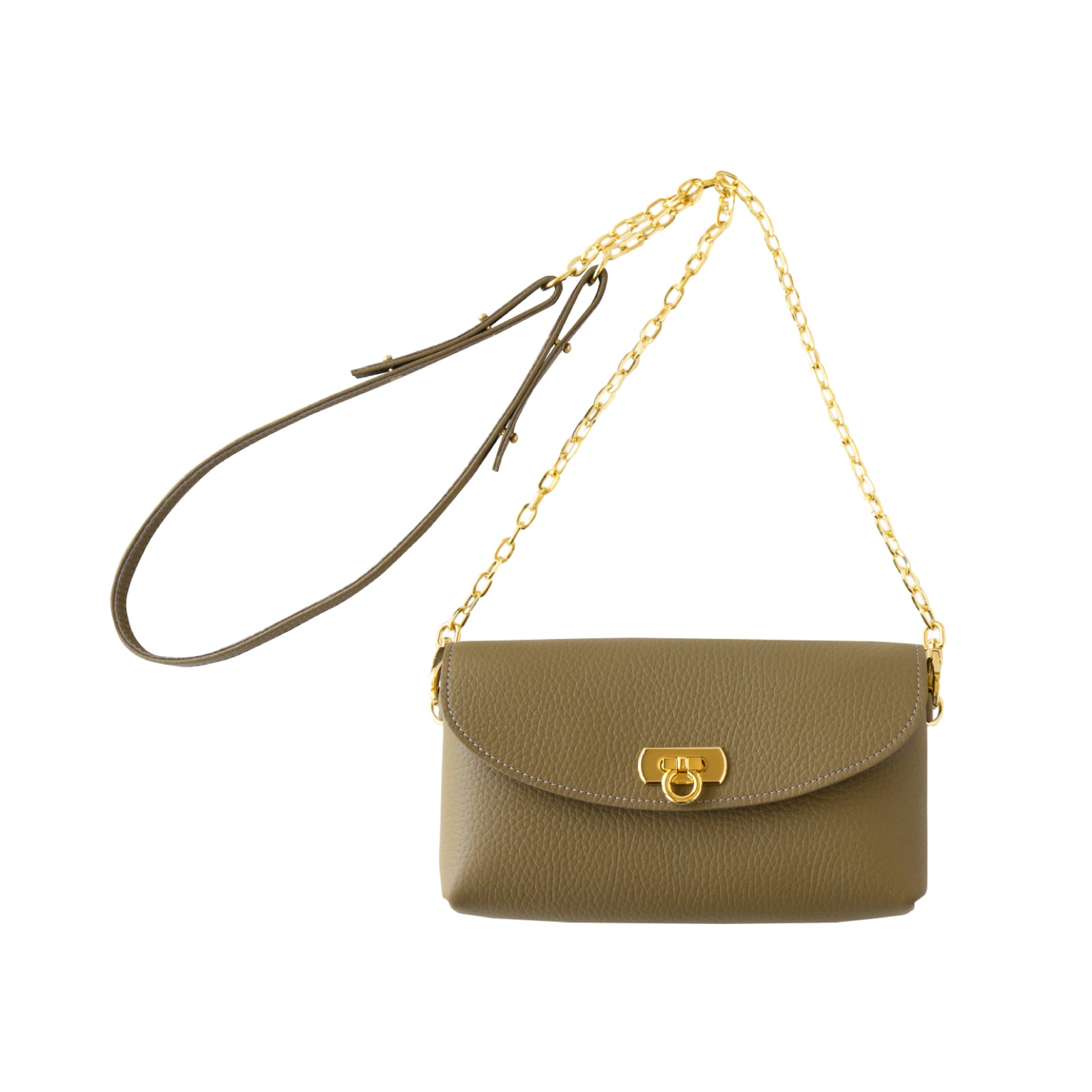 [Made to order from 9/6 (Fri) to 9/16 (Mon)] Fleur Million Pochette Cuir Mache / Taupe 