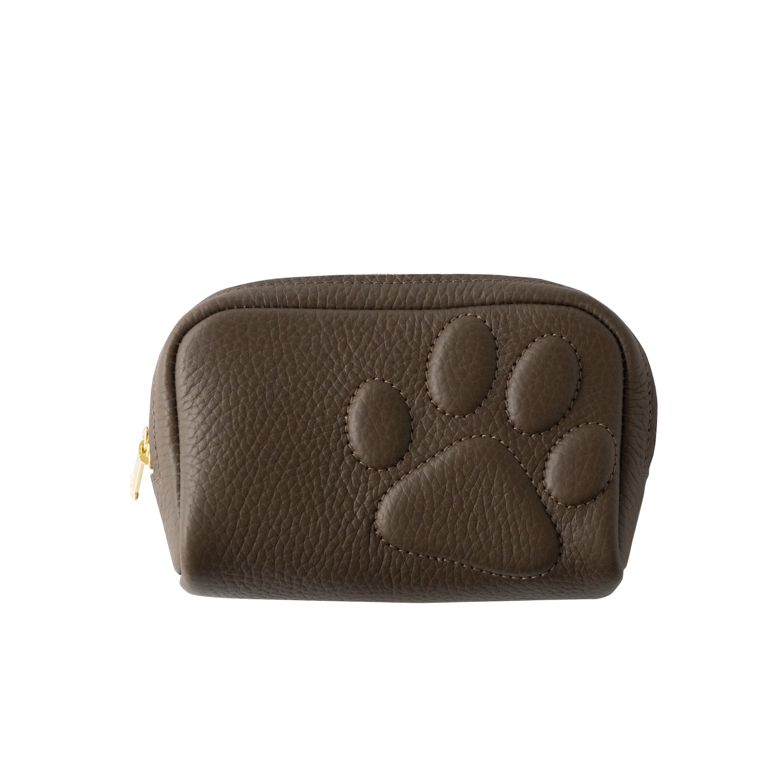 PAWキューブポーチ　キュイール・マッシュ /  チョコ