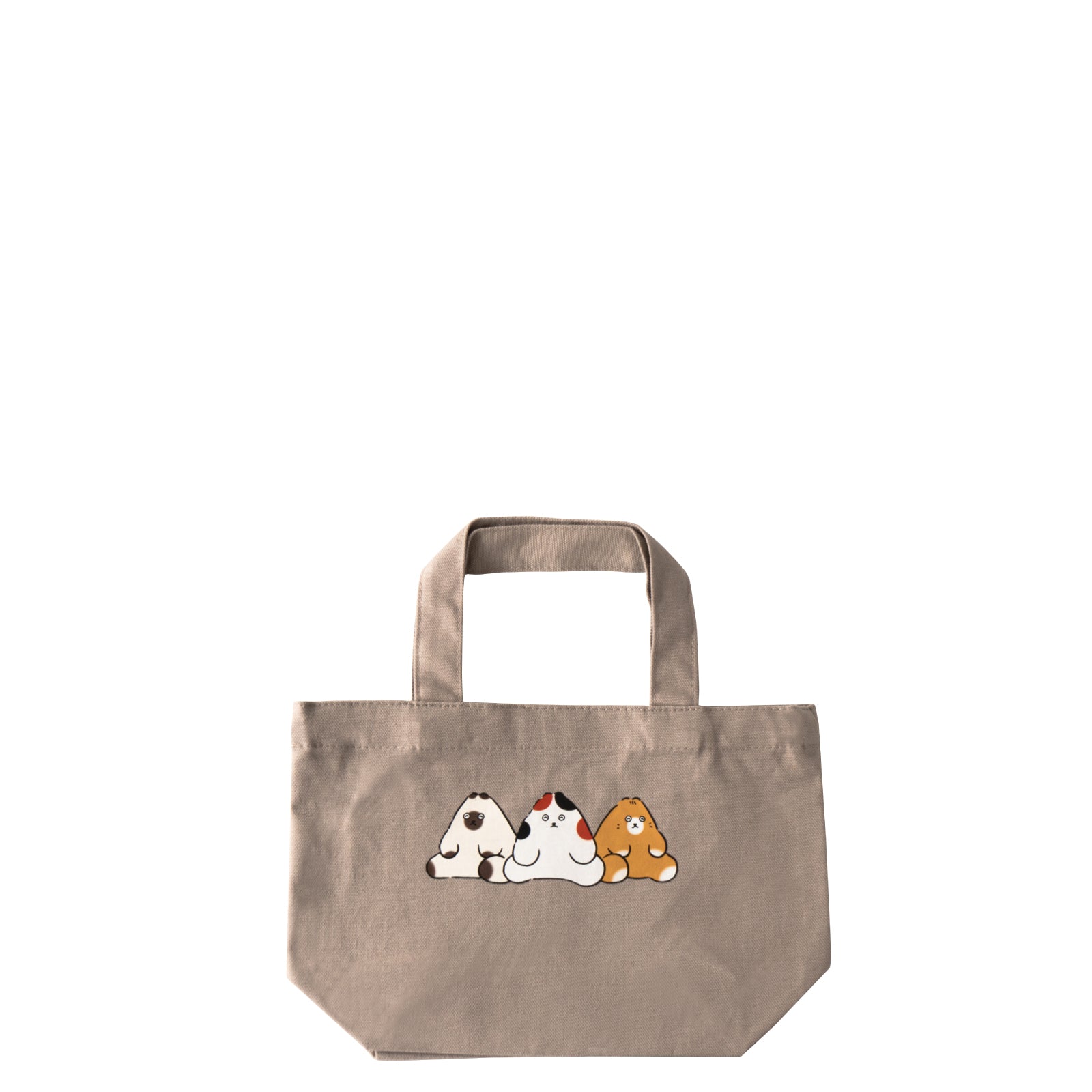 【期間限定：3月20日(金)22:00～22日(日)】にゃんぺんトートバッグ・S  [仲良し3にゃんぺんず]  /  グレージュ