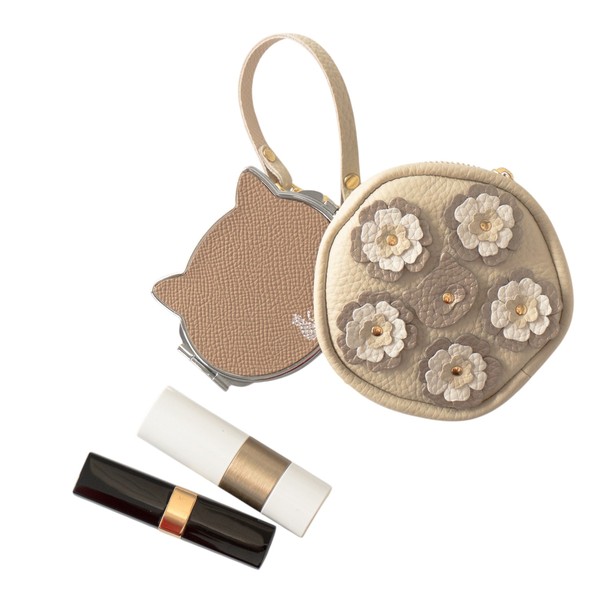 [Pre-order sales: 5/15 (Fri) 22:00 - 5/17 (Sun)] Flower Nyan Charm Pouch Cuir Mash / Meringue