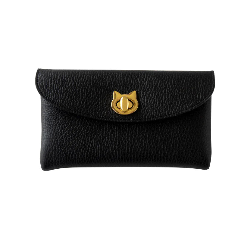 Frunya Long Flap Wallet in Cuir Mache / Black [Choose your hardware] 